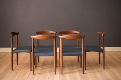Vintage Set of Six Sculptural Solid Teak Danish Dining Chairs by Vamo Sønderborg