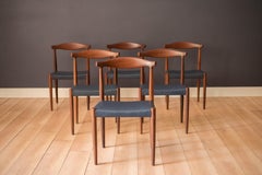 Vintage Set of Six Sculptural Solid Teak Danish Dining Chairs by Vamo Sønderborg