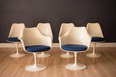 Ensemble vintage de six chaises de salle à manger Tulip à piédestal par Eero Saarinen pour Knoll