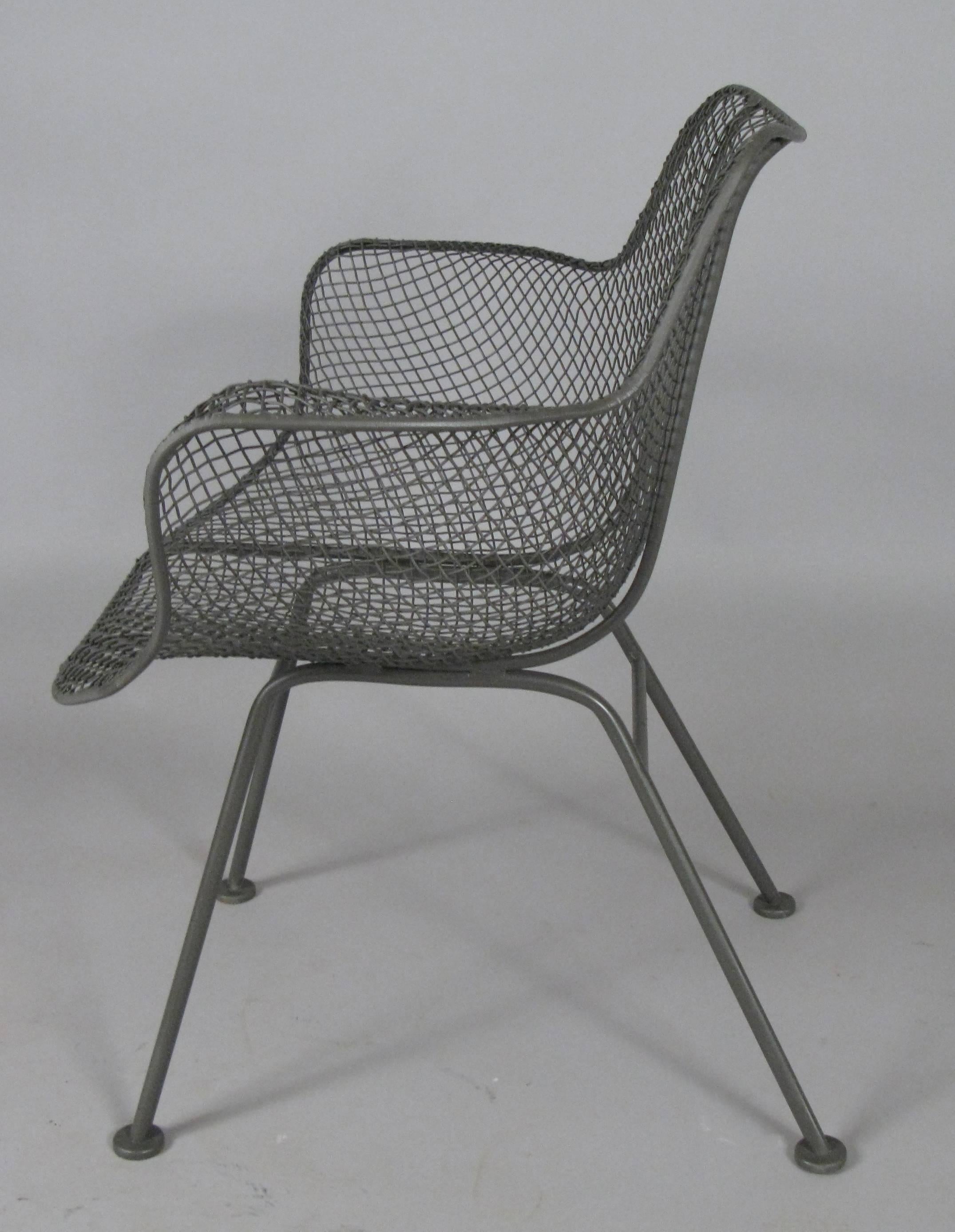 Mid-Century Modern Vintage Set of Six Woodard Sculptura Dining Chairs