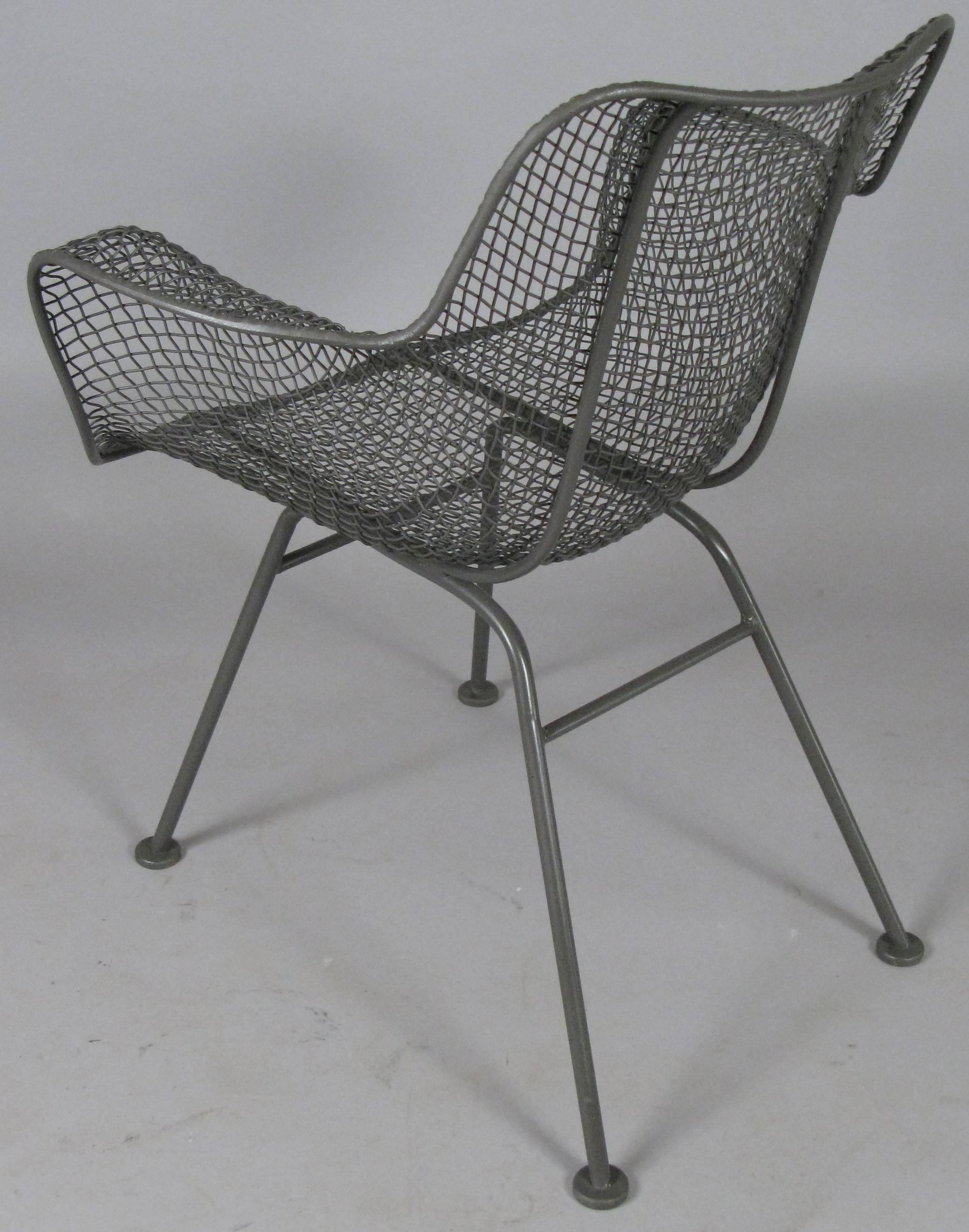 American Vintage Set of Six Woodard Sculptura Dining Chairs