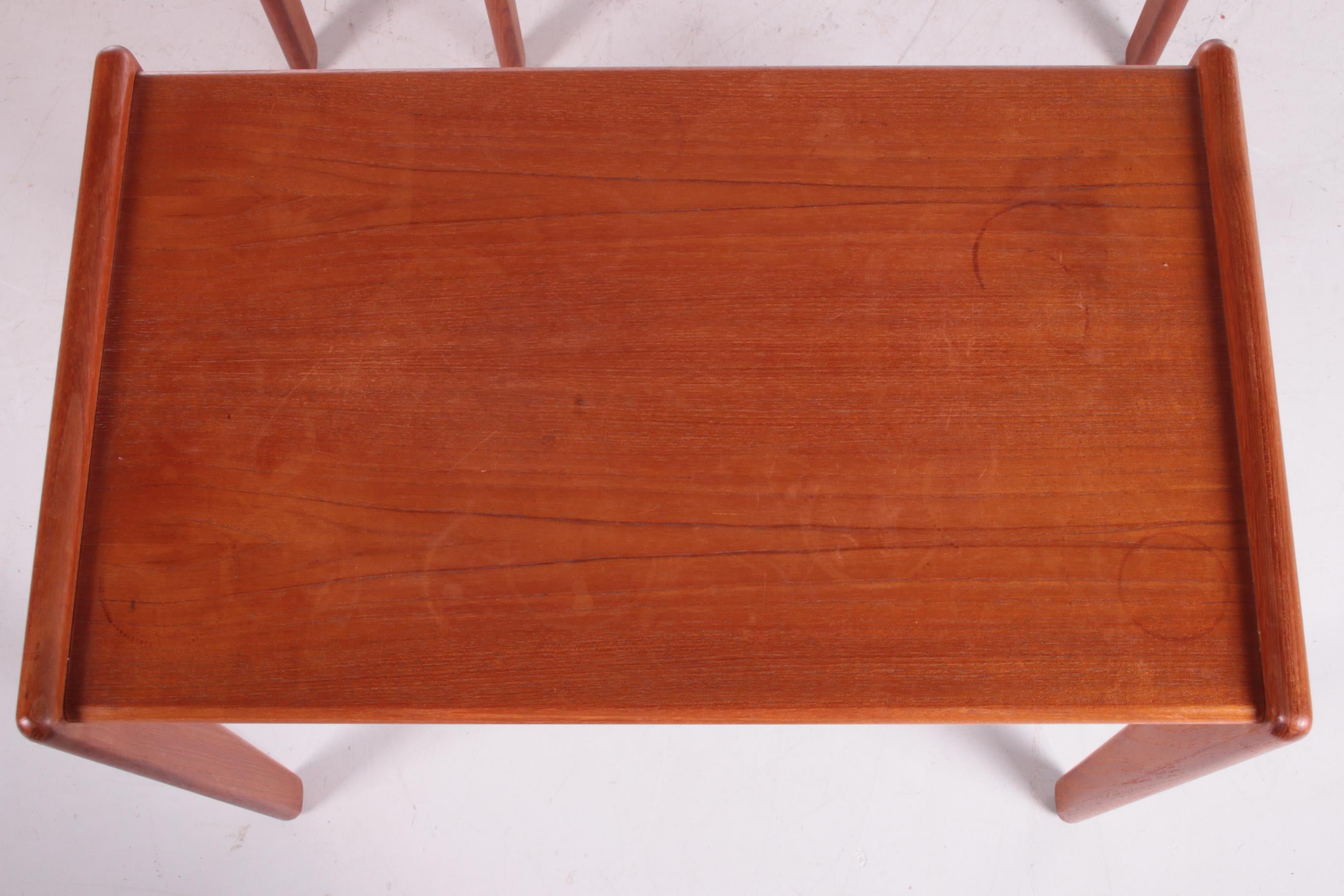 Vintage Set of Teak Side Tables, 1960s For Sale 8