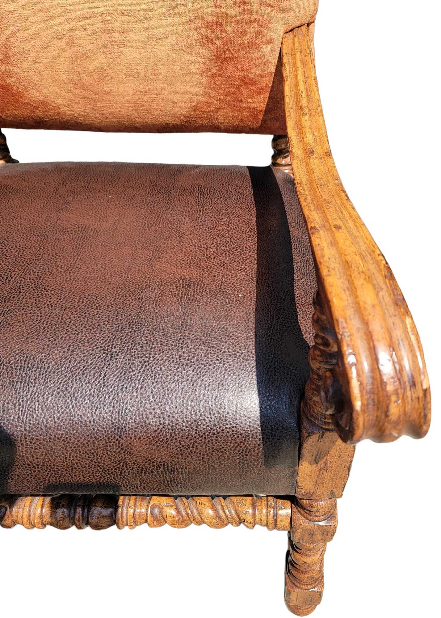 Vintage Set of Ten Spanish Revival Barley Twist High Back Chairs 14