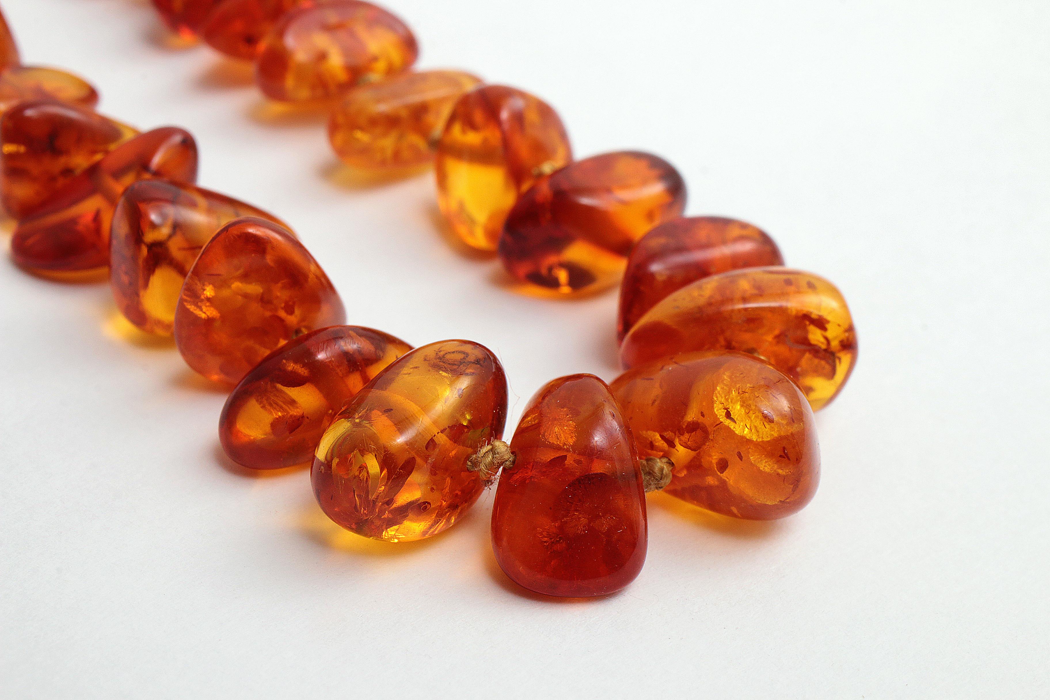 Vintage Set of Three Amber Necklaces, 1960s For Sale 5
