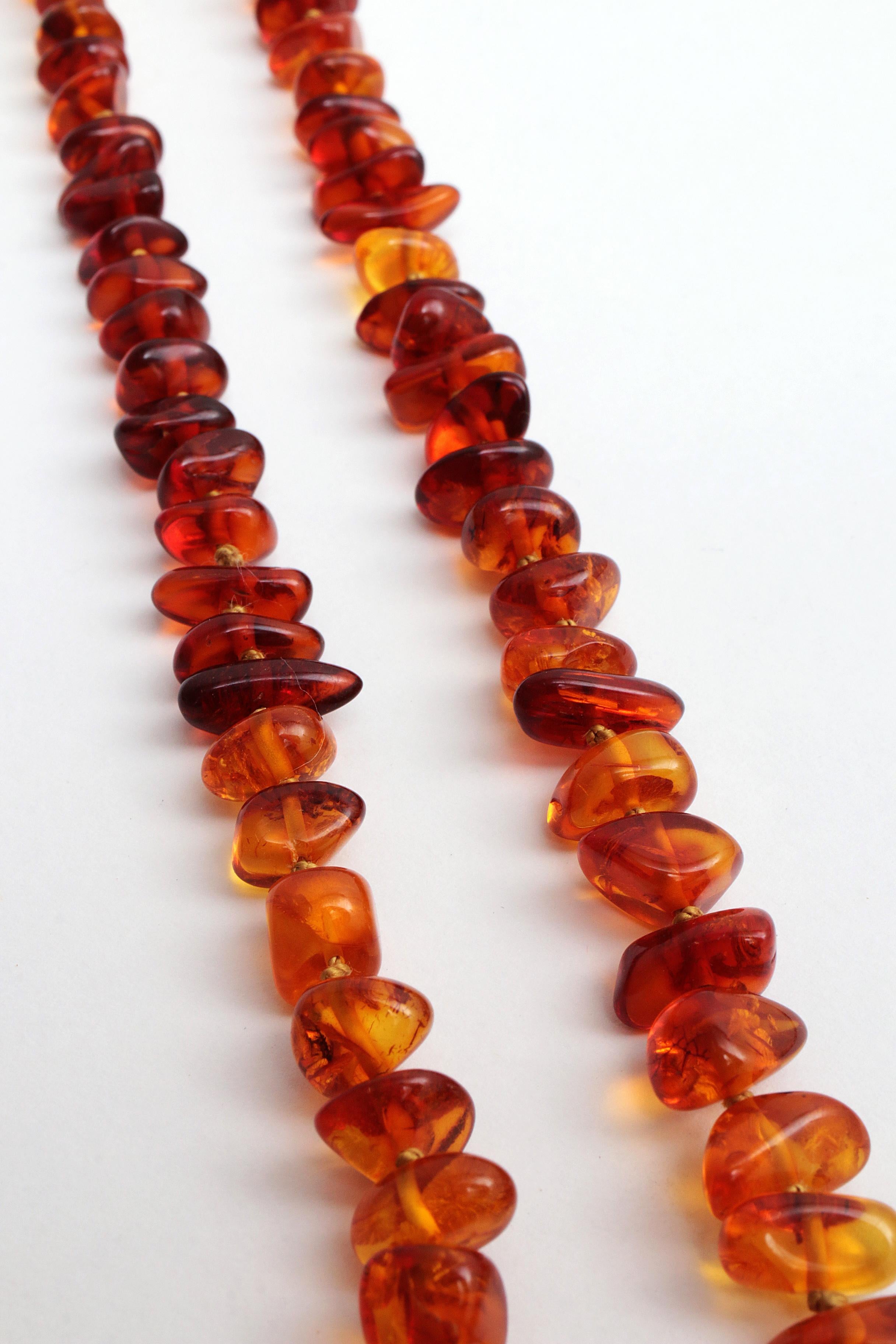 Vintage Set of Three Amber Necklaces, 1960s For Sale 6