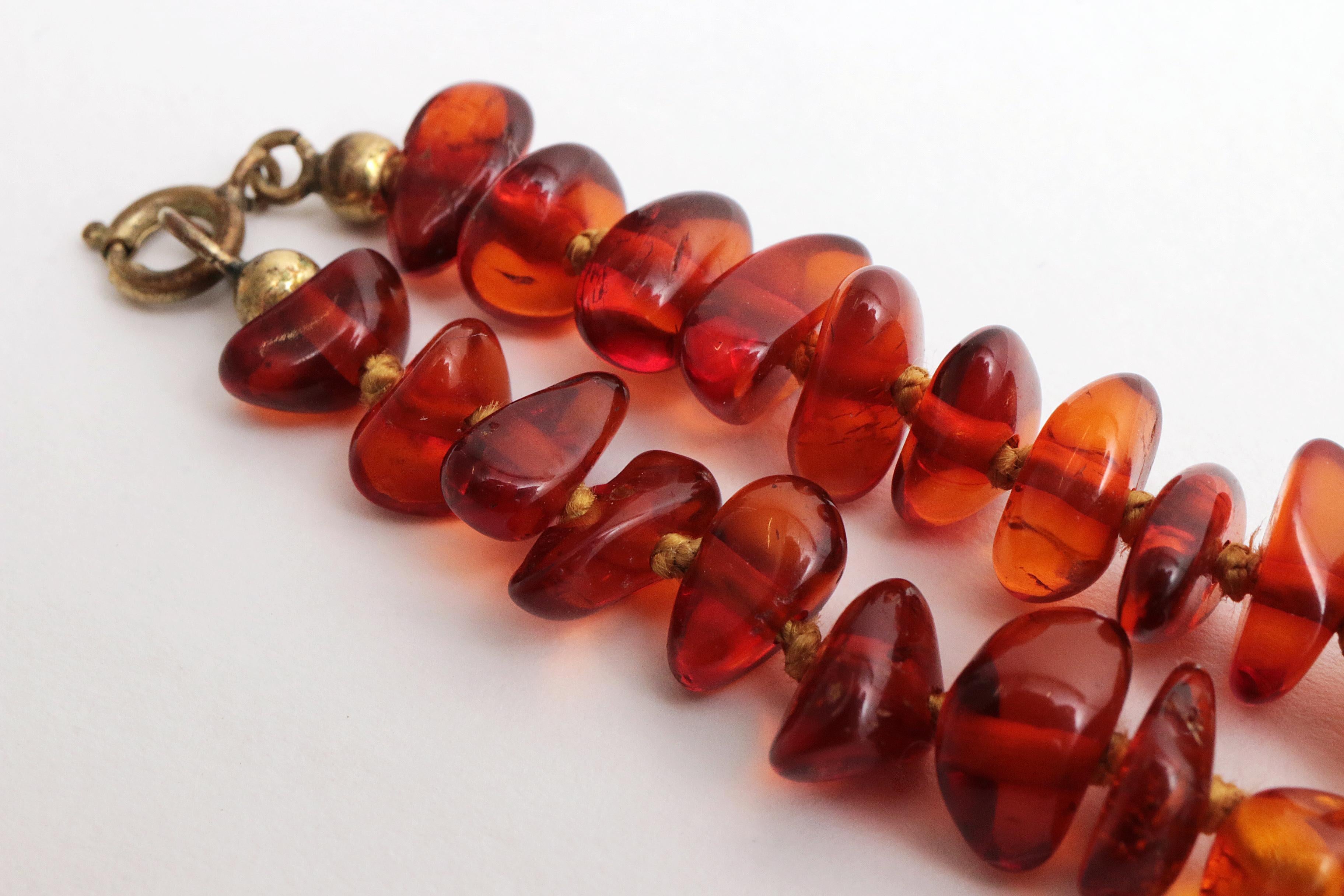 Vintage Set of Three Amber Necklaces, 1960s For Sale 9