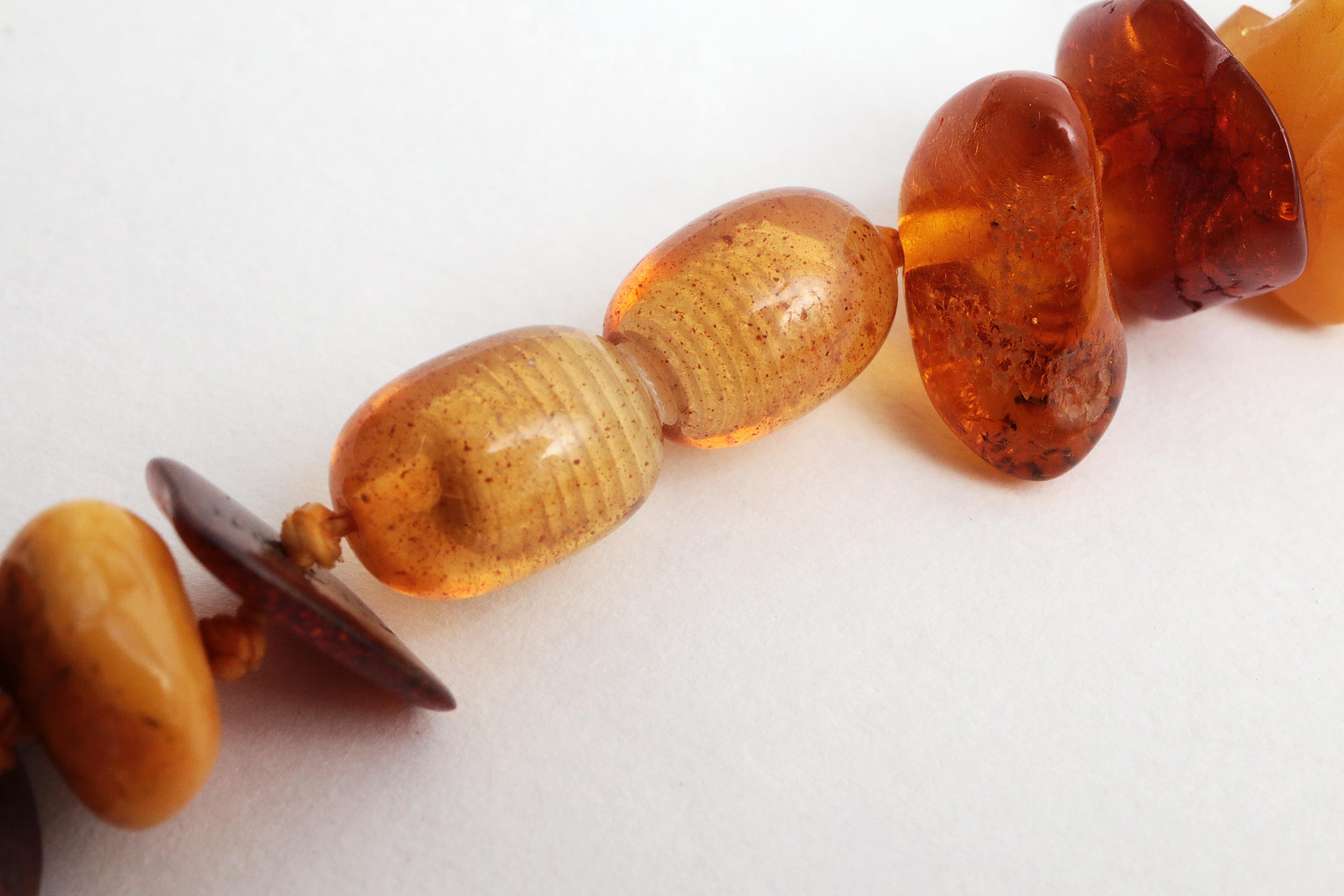 Vintage Set of Three Amber Necklaces, 1960s For Sale 13