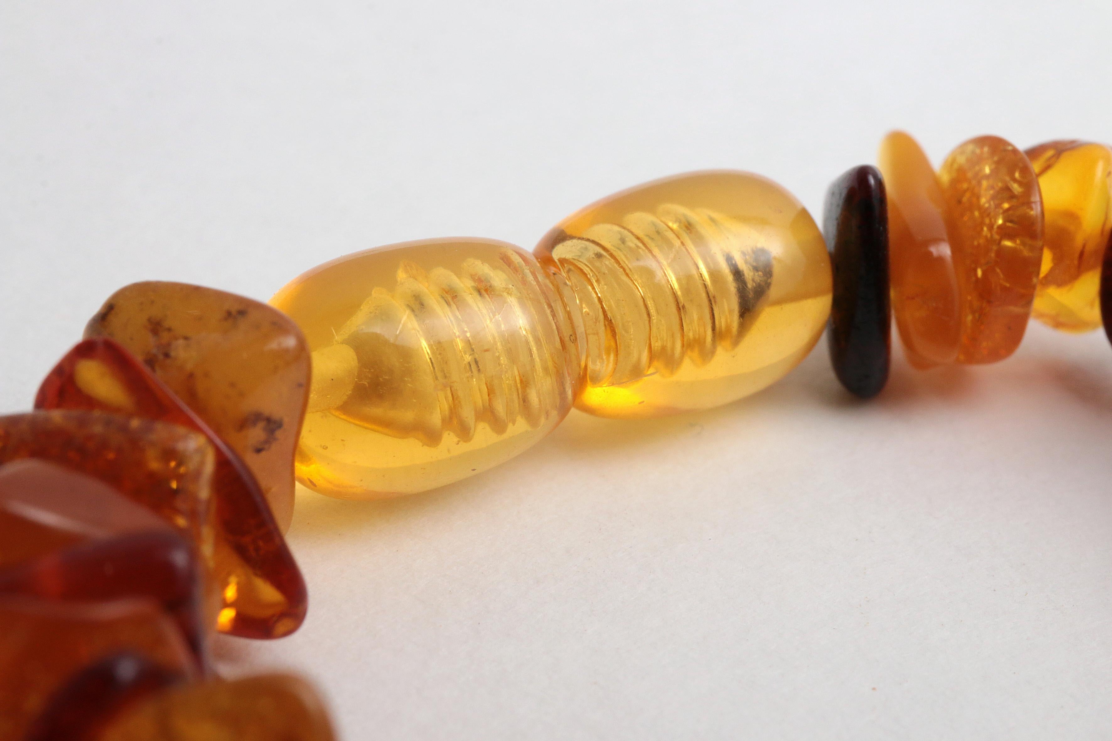 Vintage Set of Three Amber Necklaces, 1960s For Sale 2