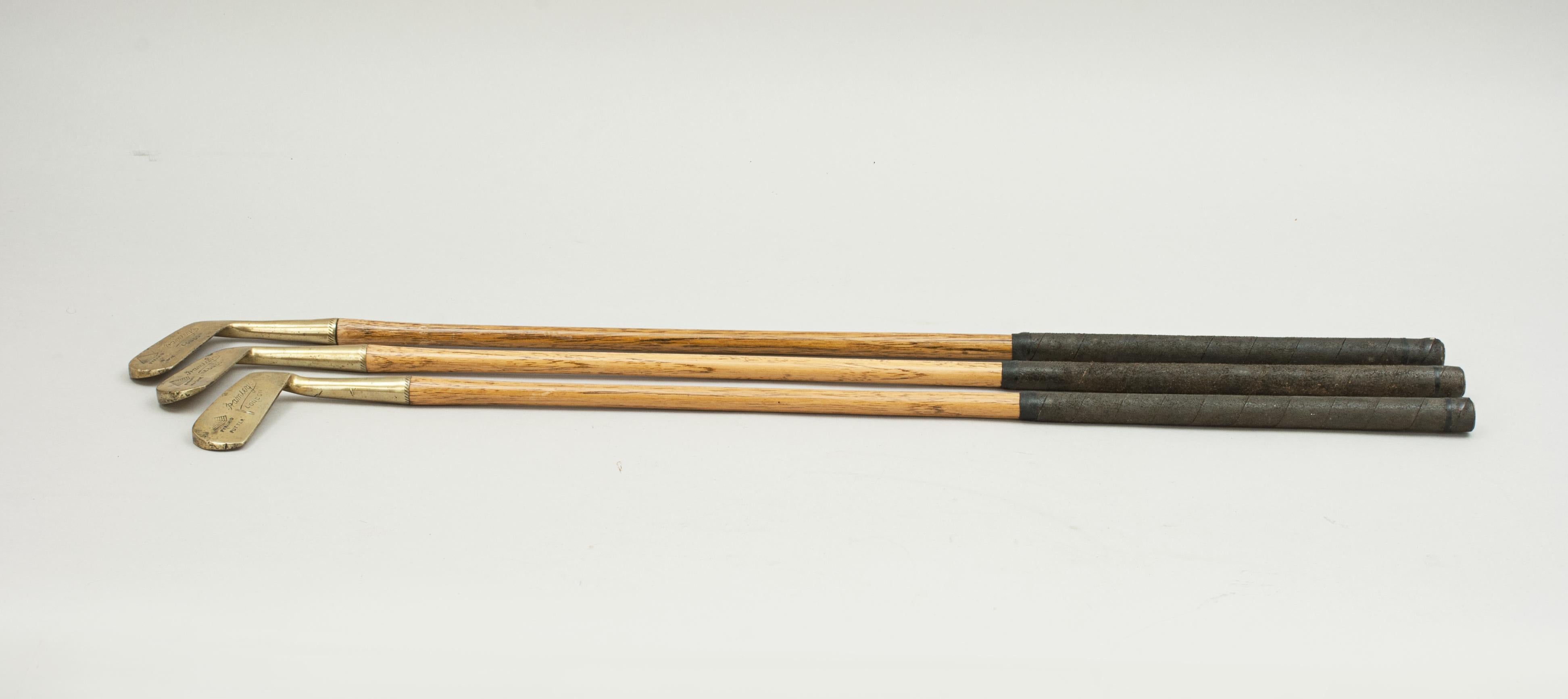 Vintage Set of Three Child's Golf Clubs by Halley & Co For Sale 2