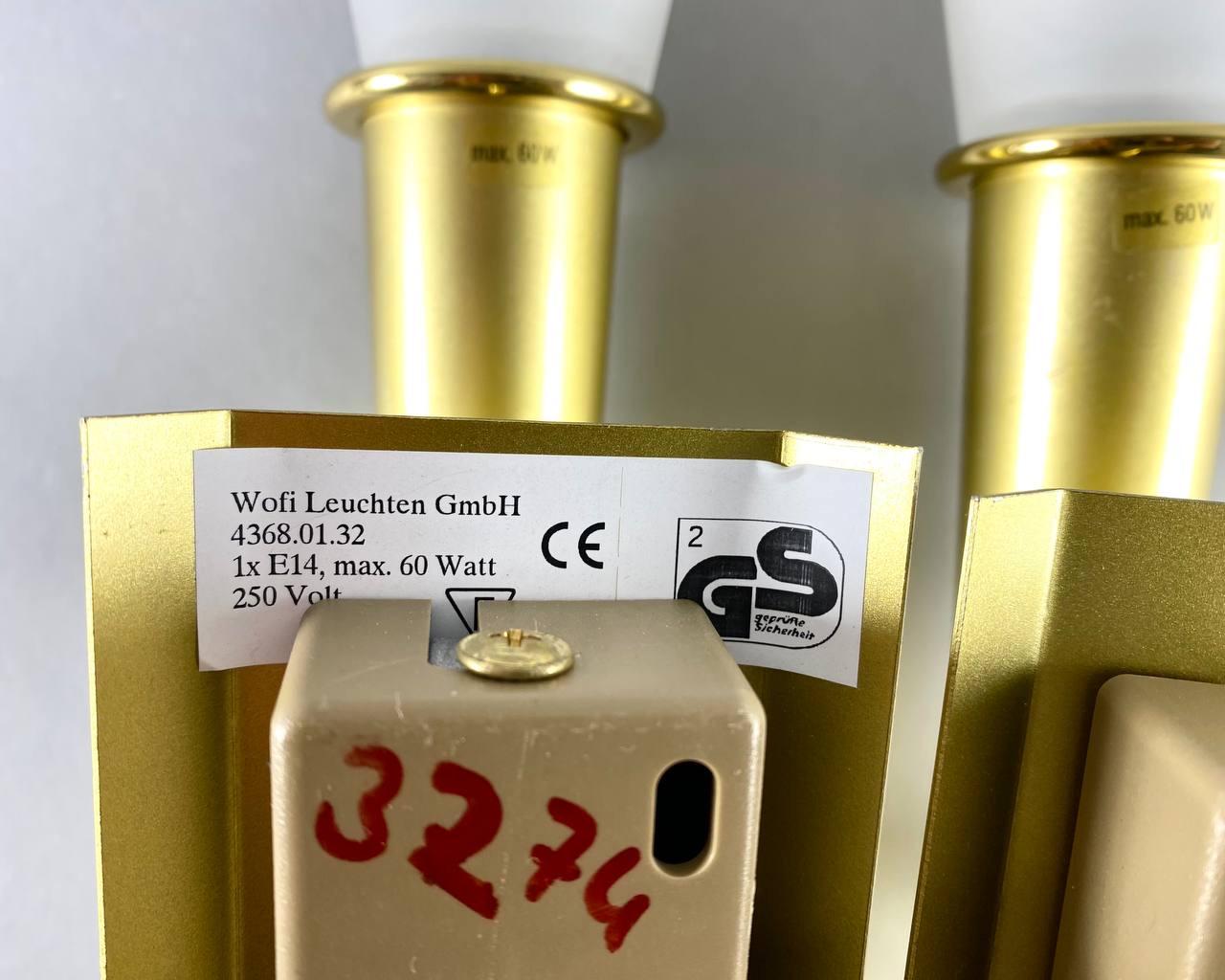 Vintage Set of Torch Wall Sconces  by Wofi Leuchten, Germany For Sale 1