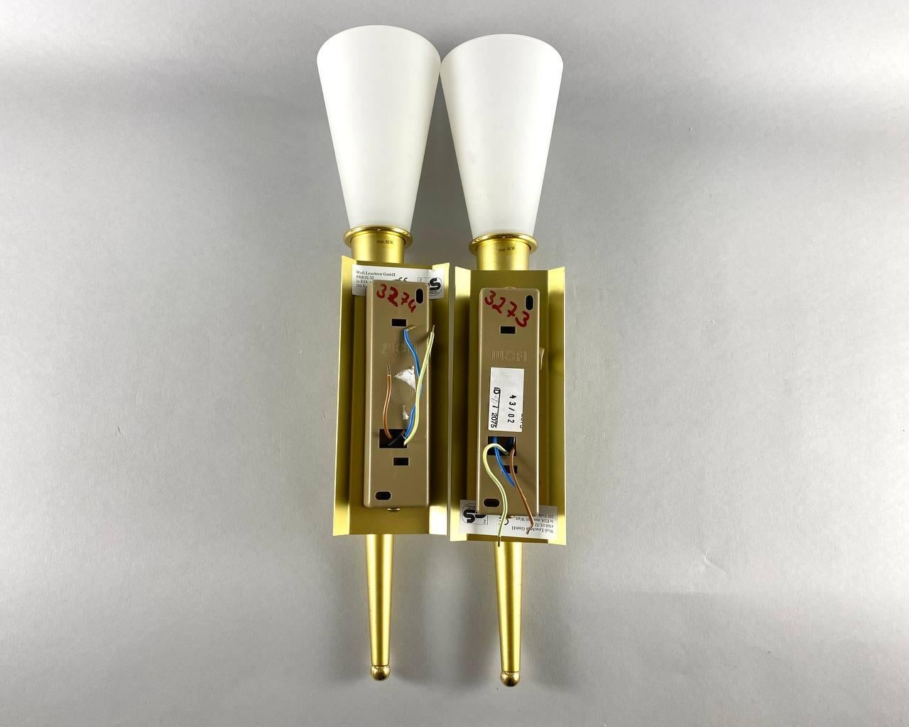 Vintage Set of Torch Wall Sconces  by Wofi Leuchten, Germany For Sale 3