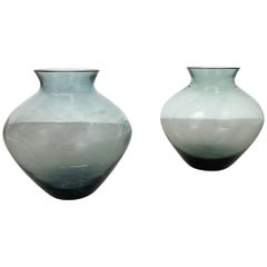 Vintage Set of Two Heart Vases Turmaline by Wilhelm Wagenfeld for WMF, 1960s