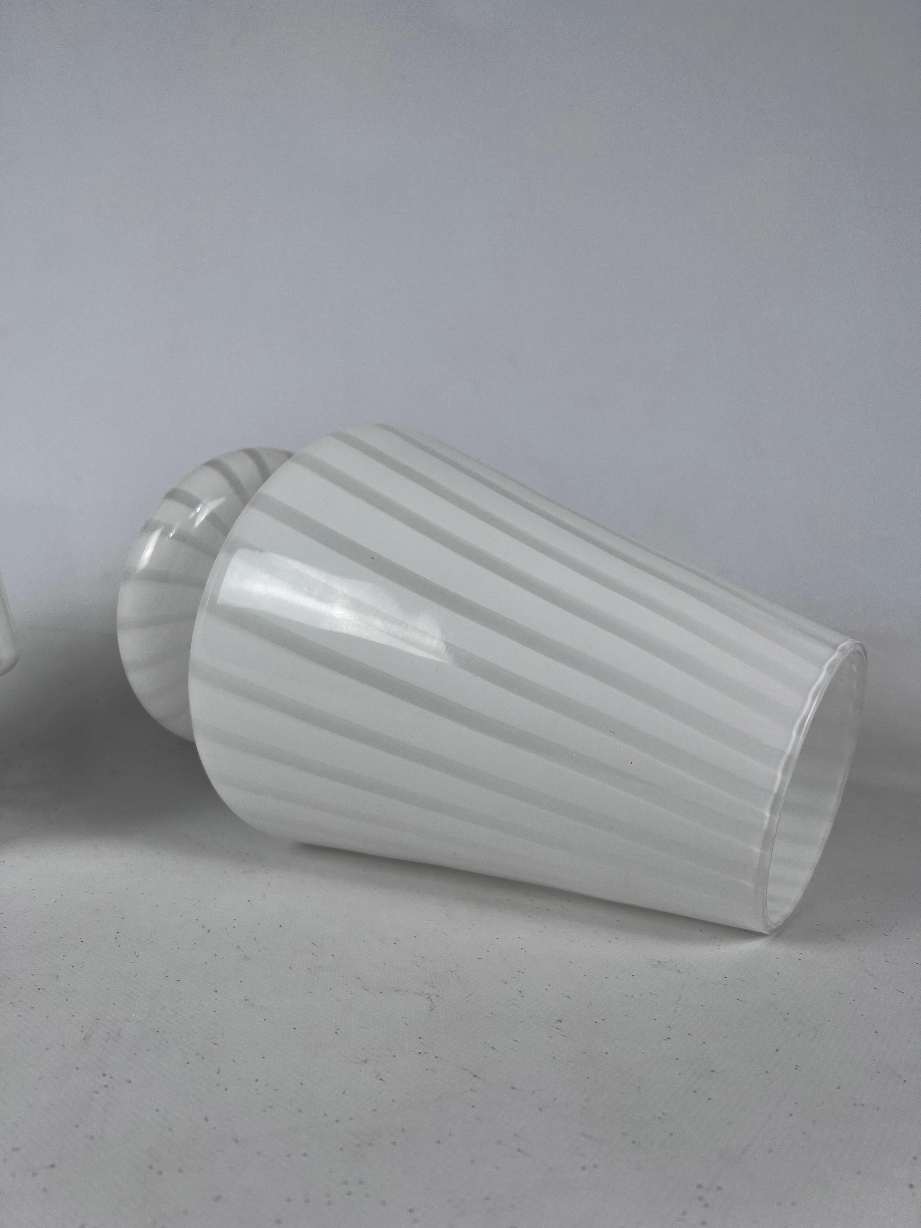 Vintage Set of Two Postmodern Murano Glass Table Lamps from 70s For Sale 6