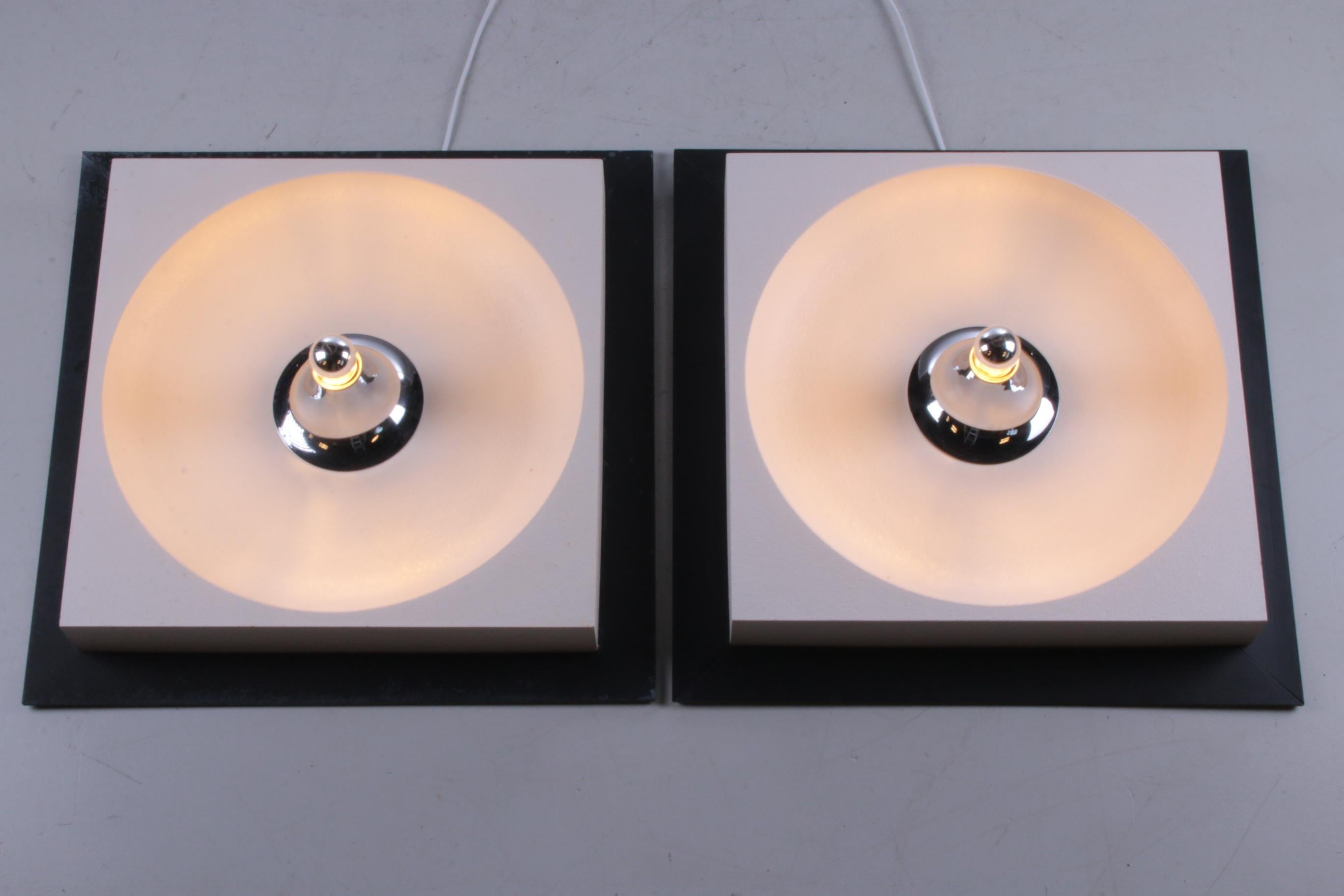 German Vintage Set of Two Spage Age Wall Lamps, 1960