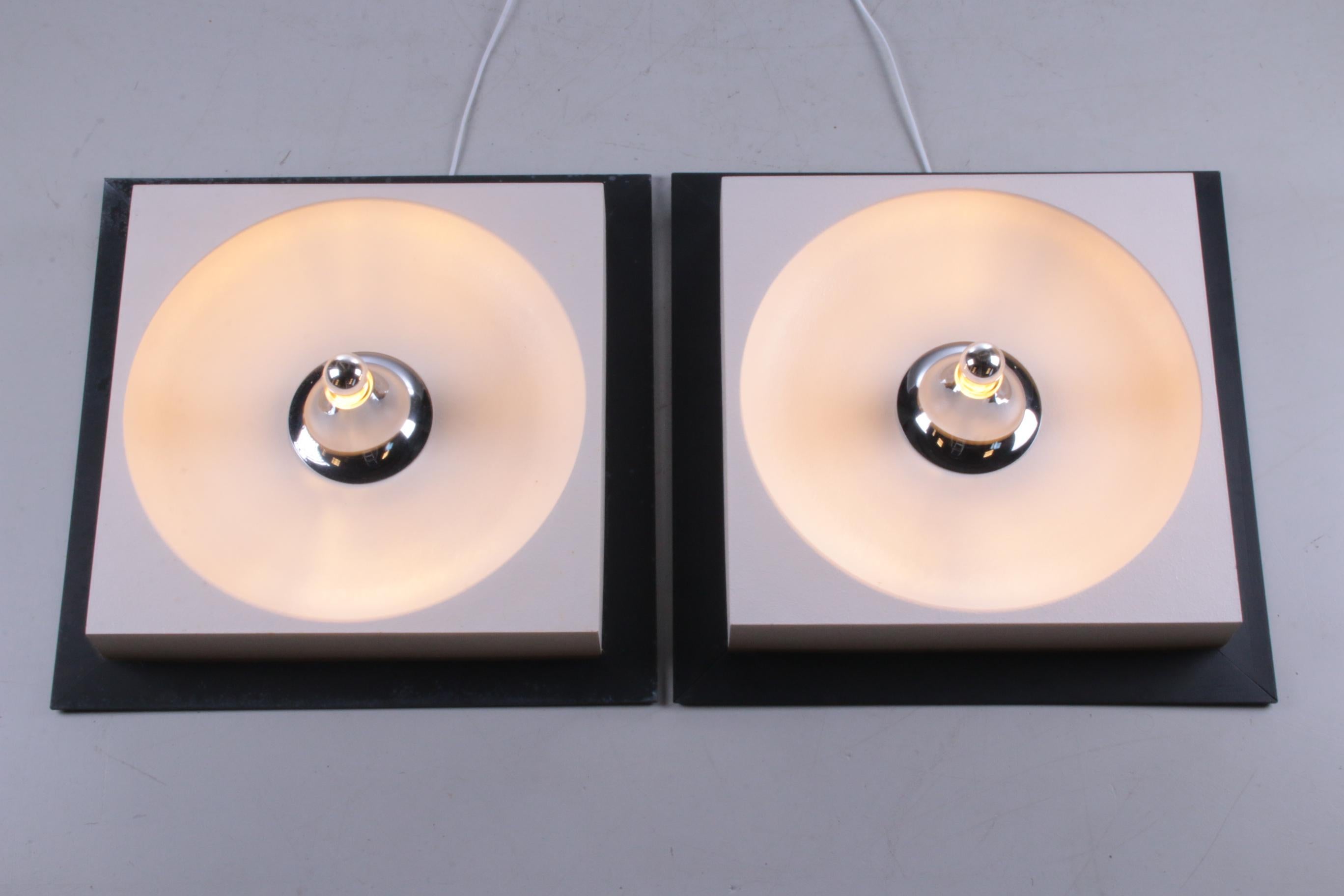 Vintage Set of Two Spage Age Wall Lamps, 1960 In Good Condition In Oostrum-Venray, NL