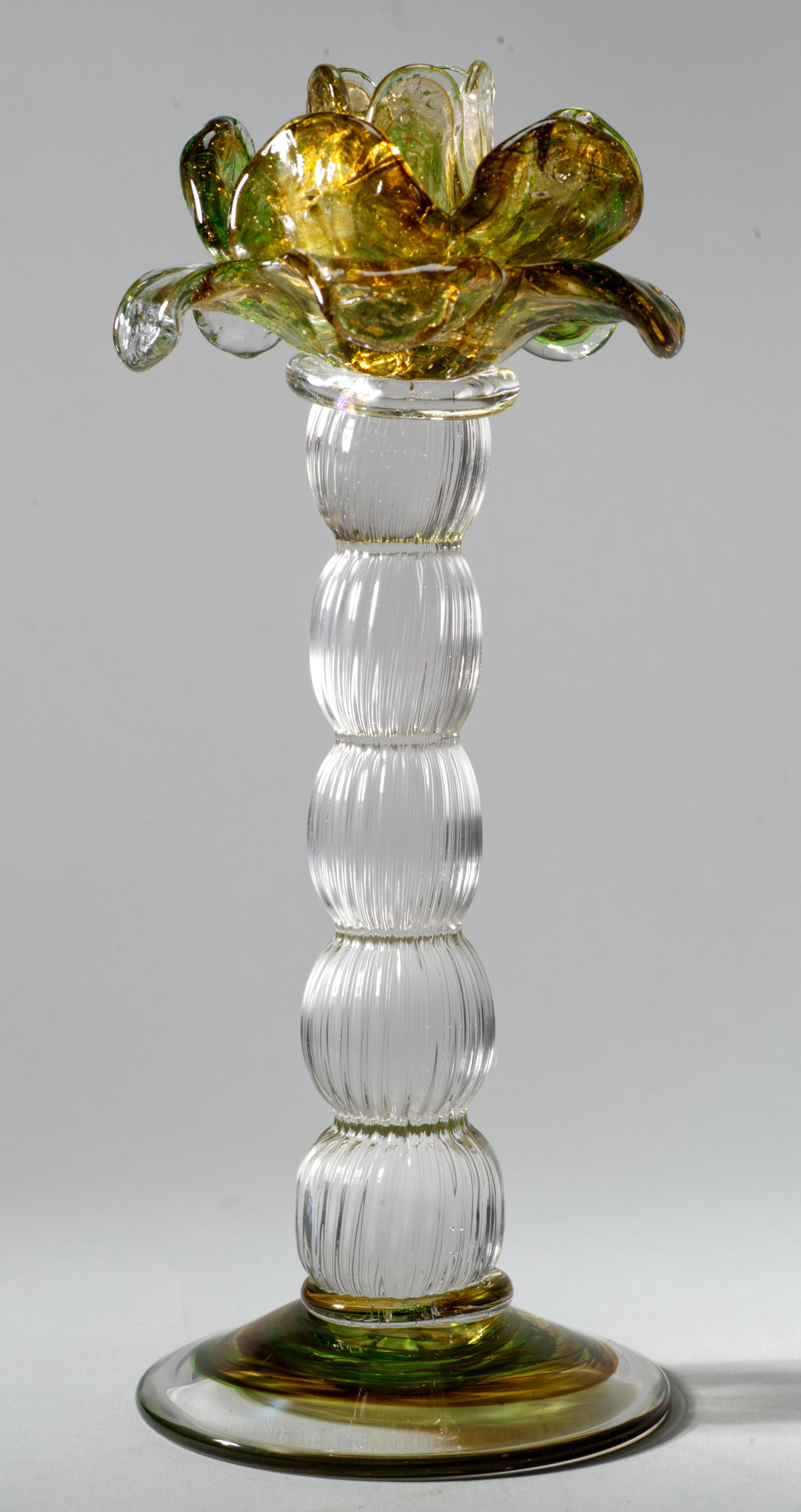 Italiano Set di candelabri in vetro di Murano e Venezia nello stile di Salviati in vendita