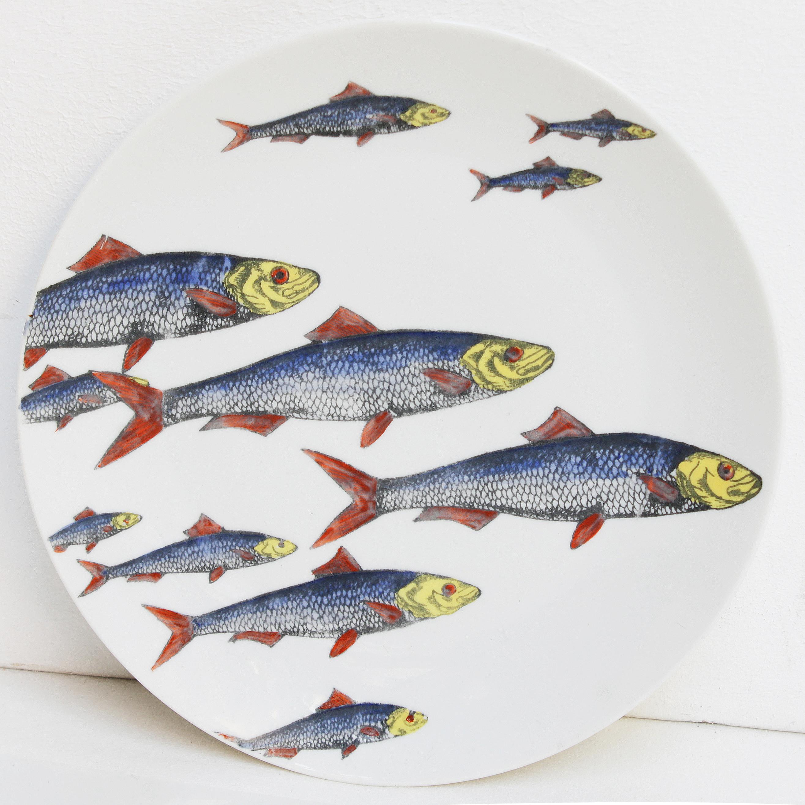 Hand-Painted Vintage Set 'Passata Di Pesce' by Piero Fornasetti, 1955 For Sale
