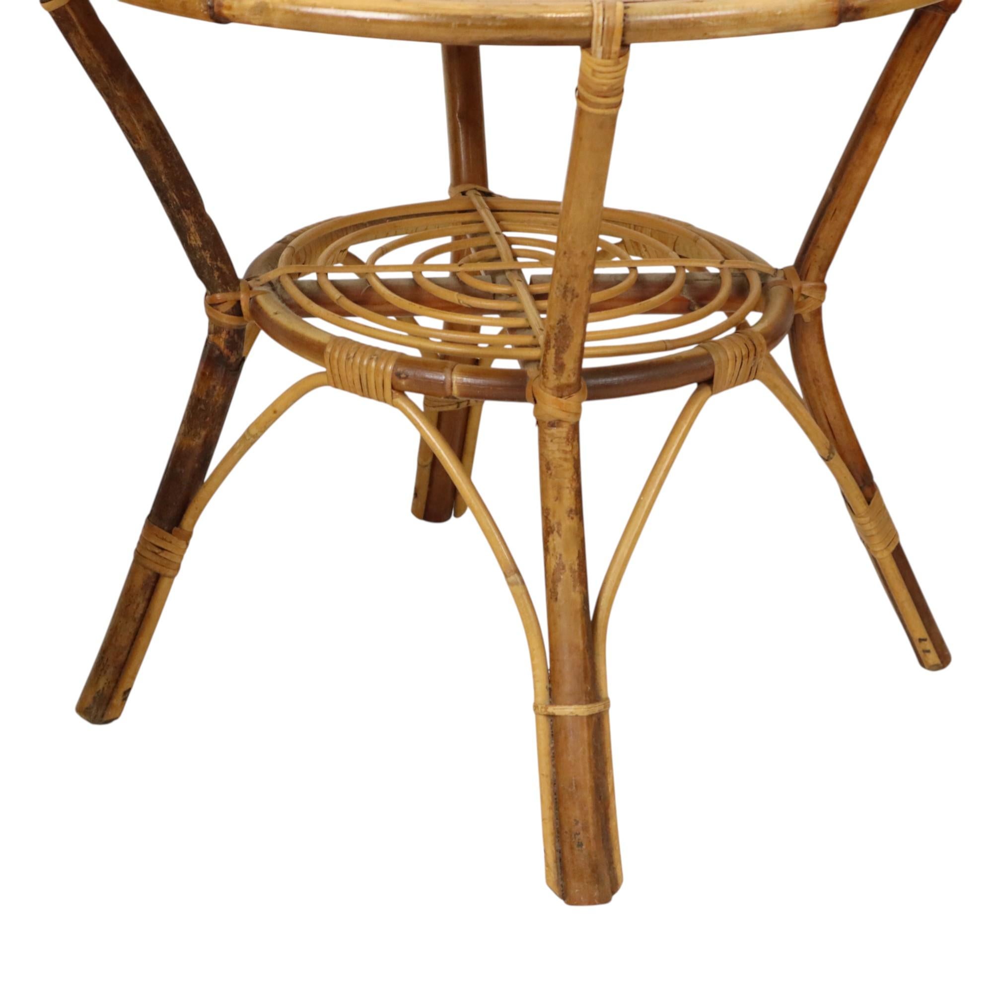 Bohemian Vintage Set Rattan Chairs Armchairs Table Boho Design Sixties For Sale