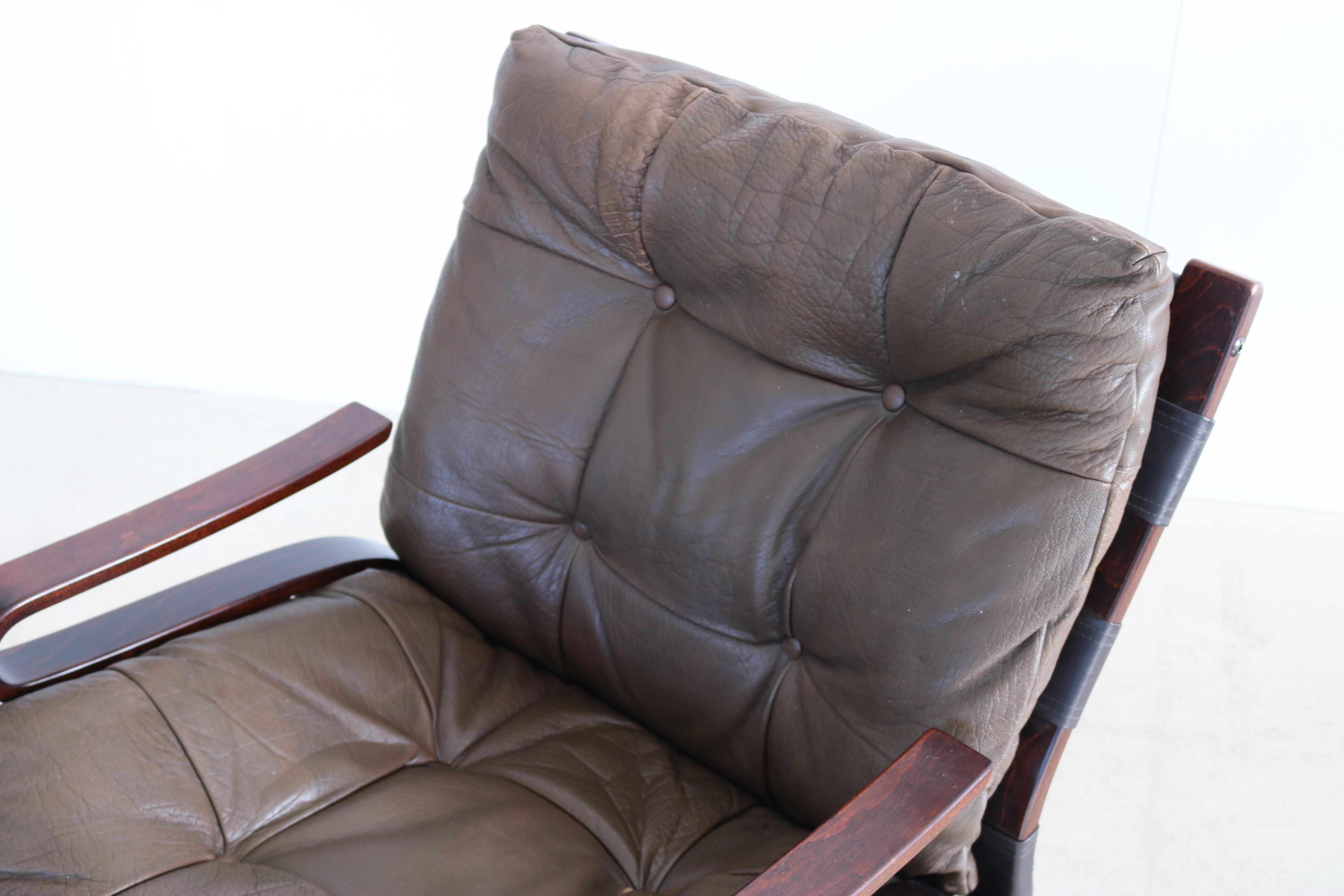 Leather Vintage Set Skyline Easy Chairs