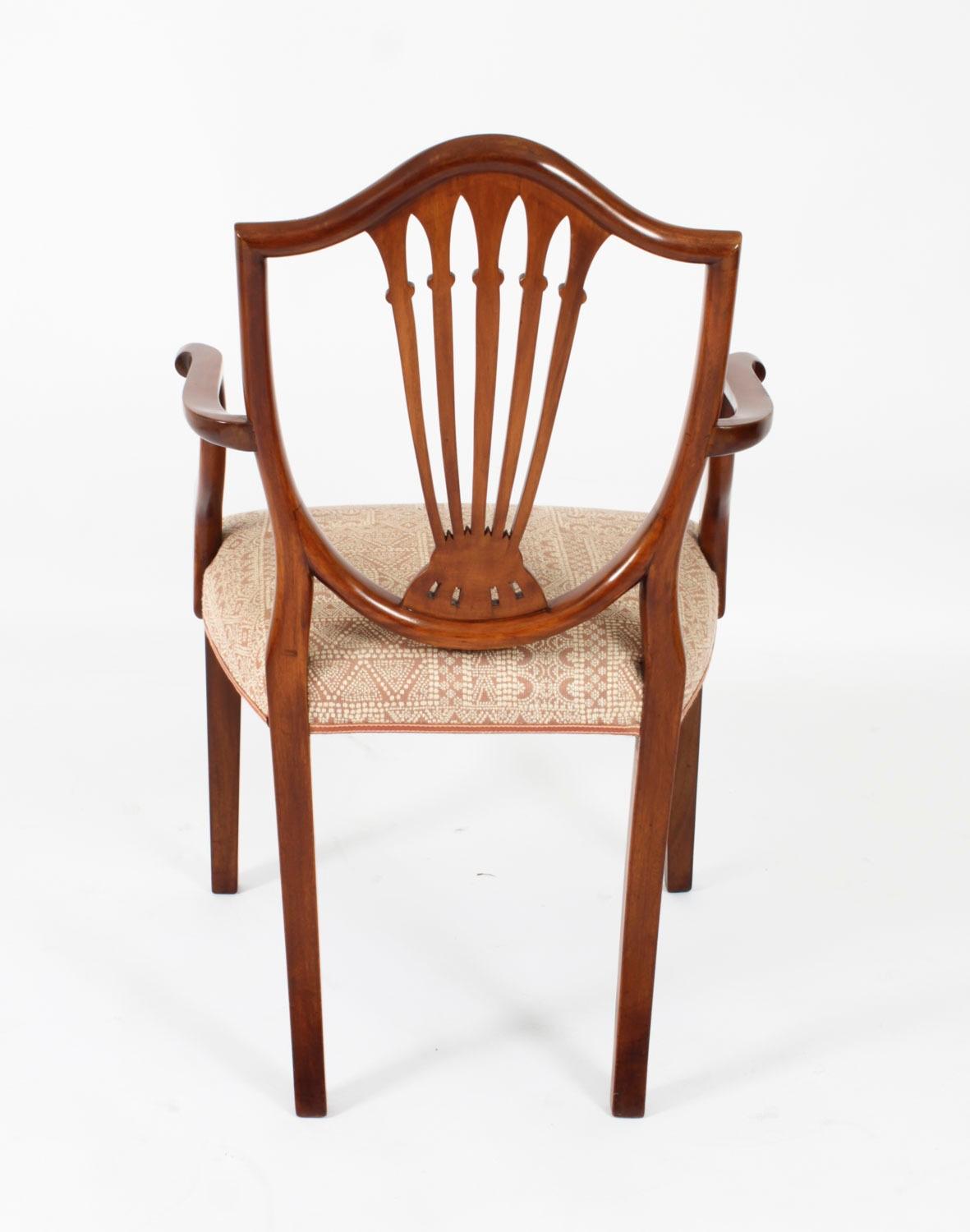 Mahogany Vintage Set Ten Wheatsheaf Dining Chairs Brights Nettlebed 20th Century