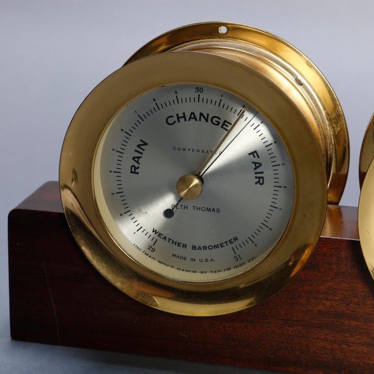 Vintage Seth Thomas Corsair E537012 Maritime Ships Bell Clock and