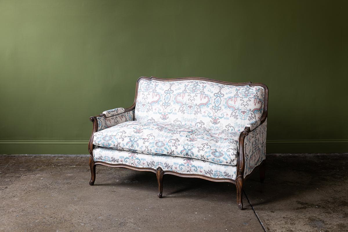 20th Century Vintage Sette in Printed Upholstery For Sale