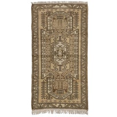 Vintage Sevan Kazak Rug with Tribal Style in Neutral Colors