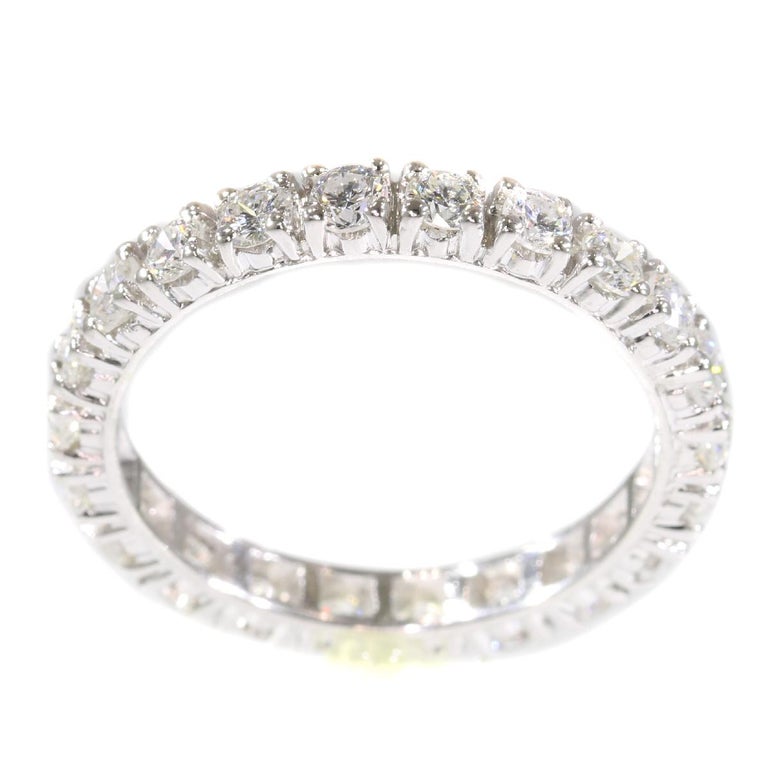 Vintage 1970s White Gold Fully 1.98 Carat Diamond Set ...