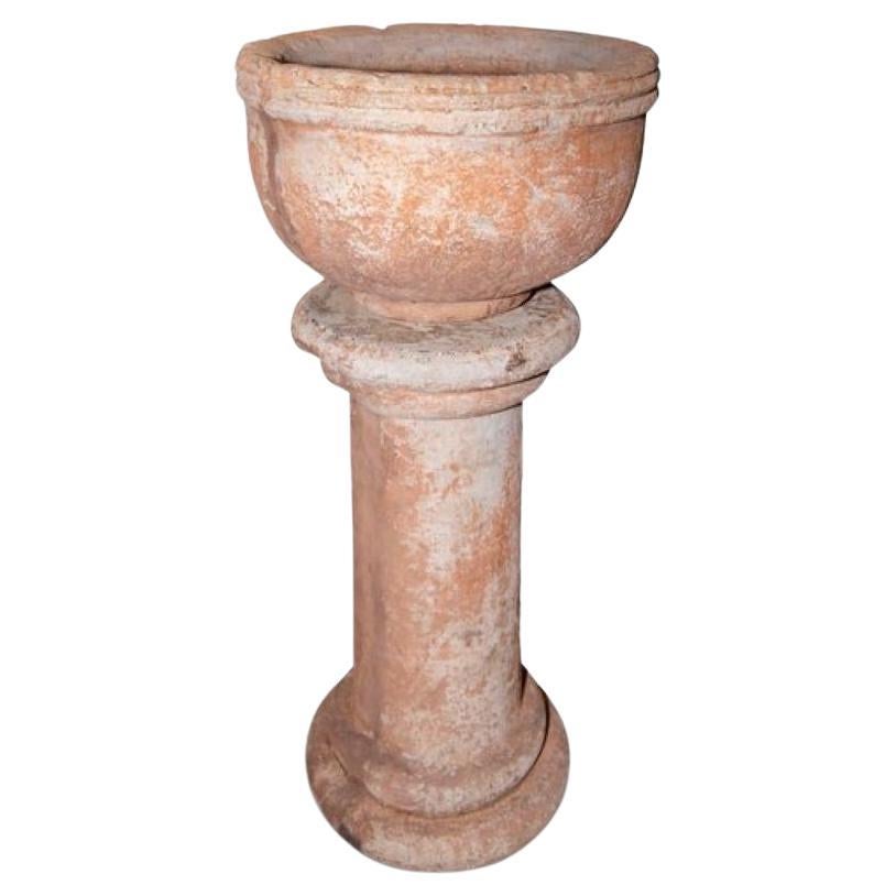 Vintage Sevilla Stone Planter with Pedestal