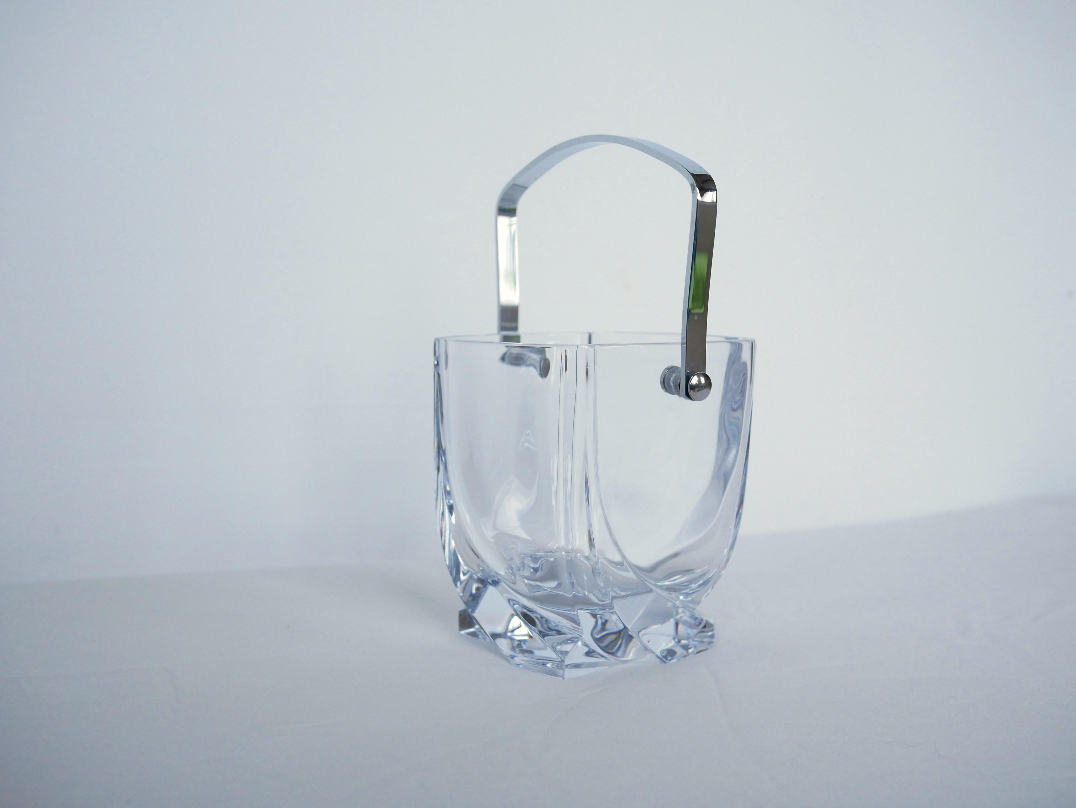 Cubitera vintage de cristal de Sèvres, Francia en Bueno estado para la venta en AIGNAN, FR