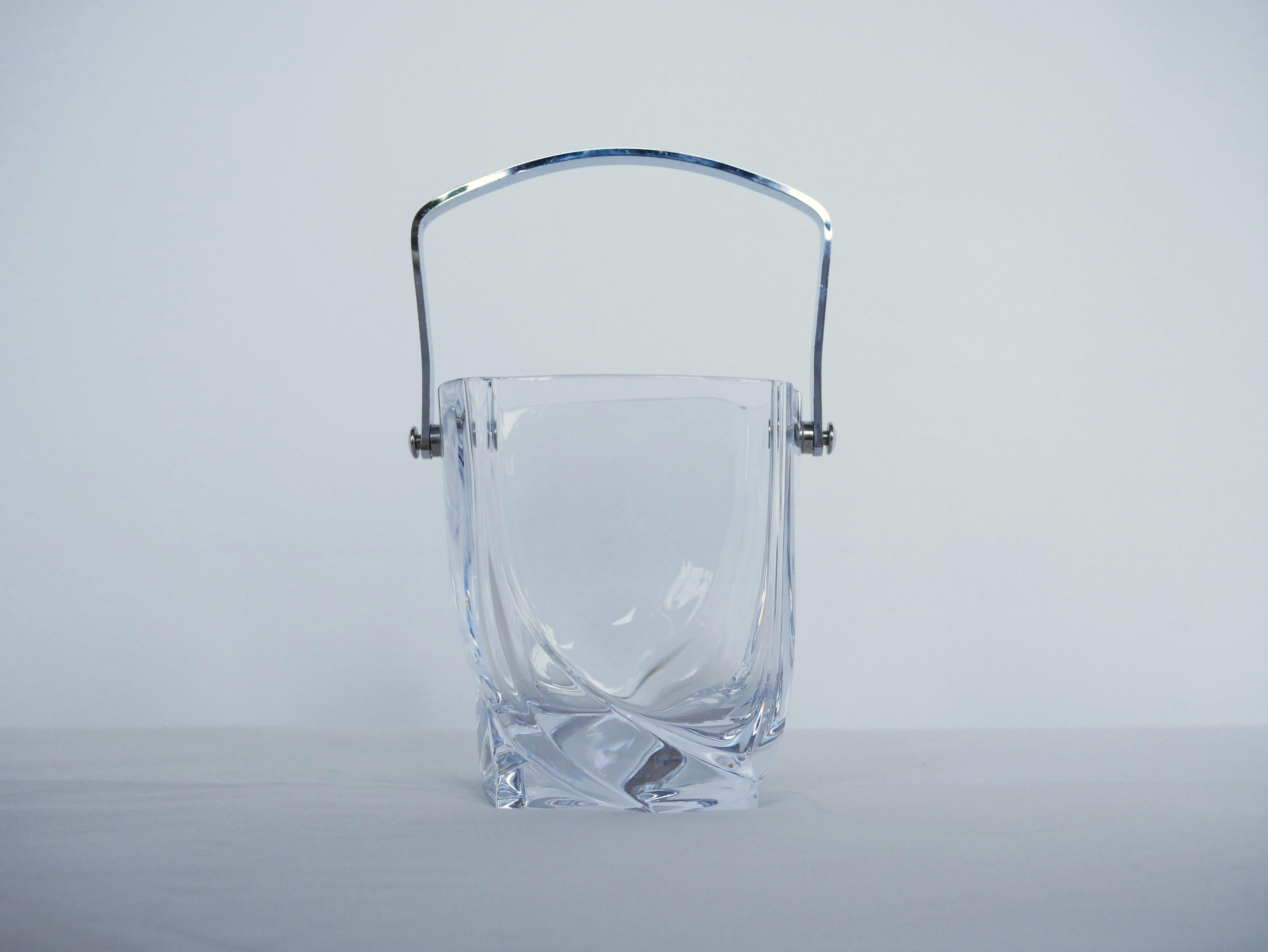 Cubitera vintage de cristal de Sèvres, Francia en venta 1
