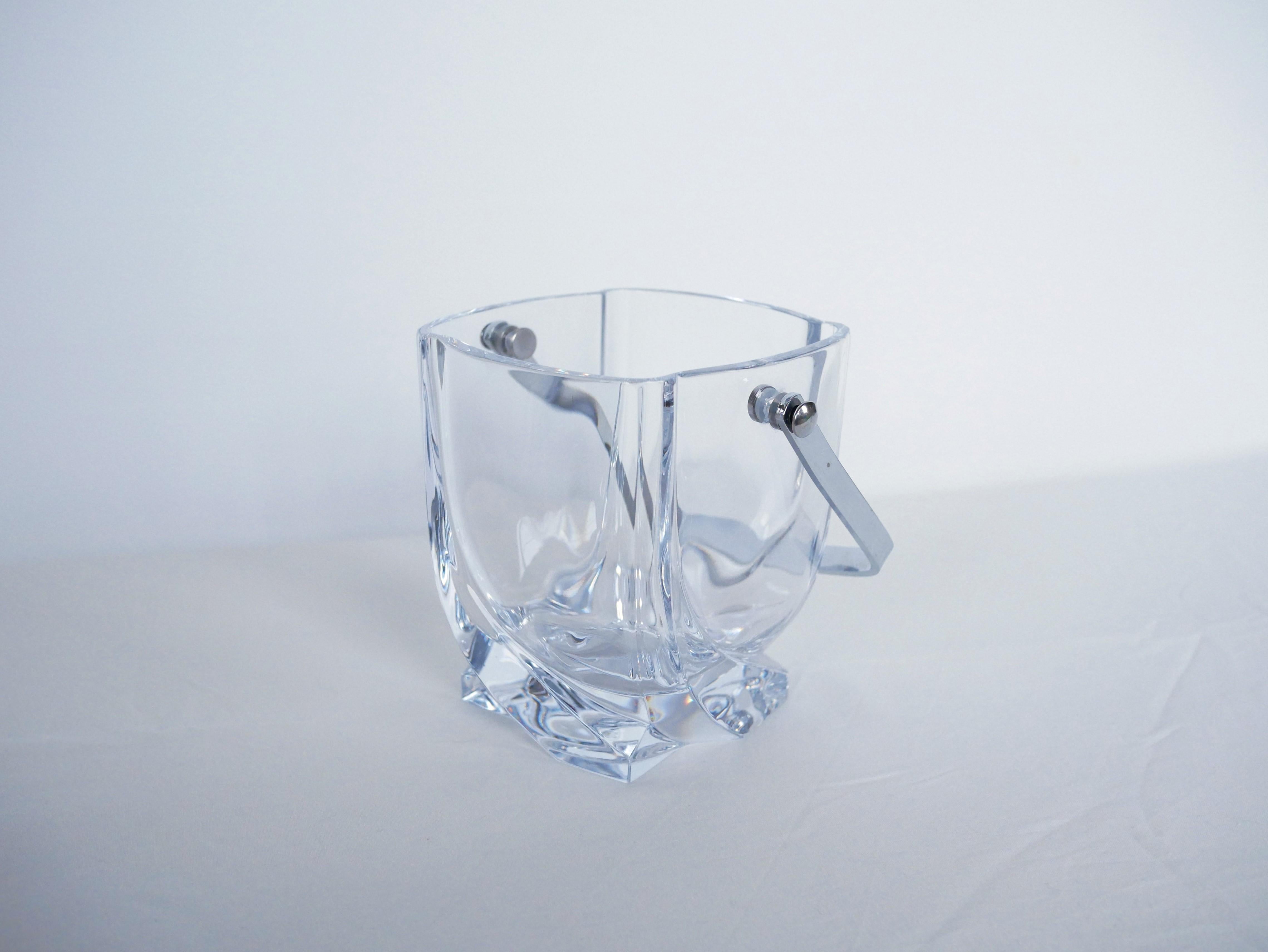 Cubitera vintage de cristal de Sèvres, Francia en venta 2