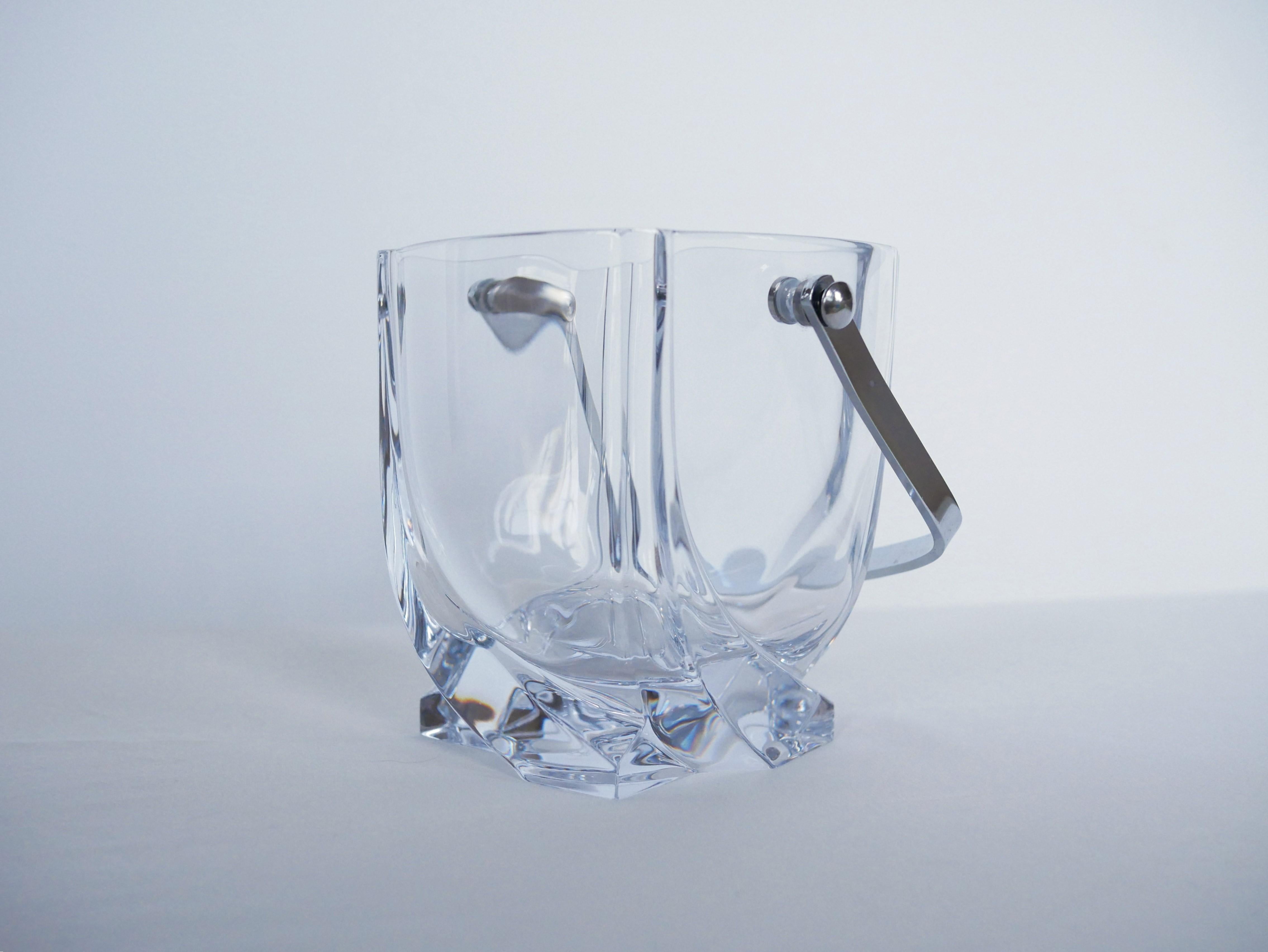 Cubitera vintage de cristal de Sèvres, Francia en venta 3