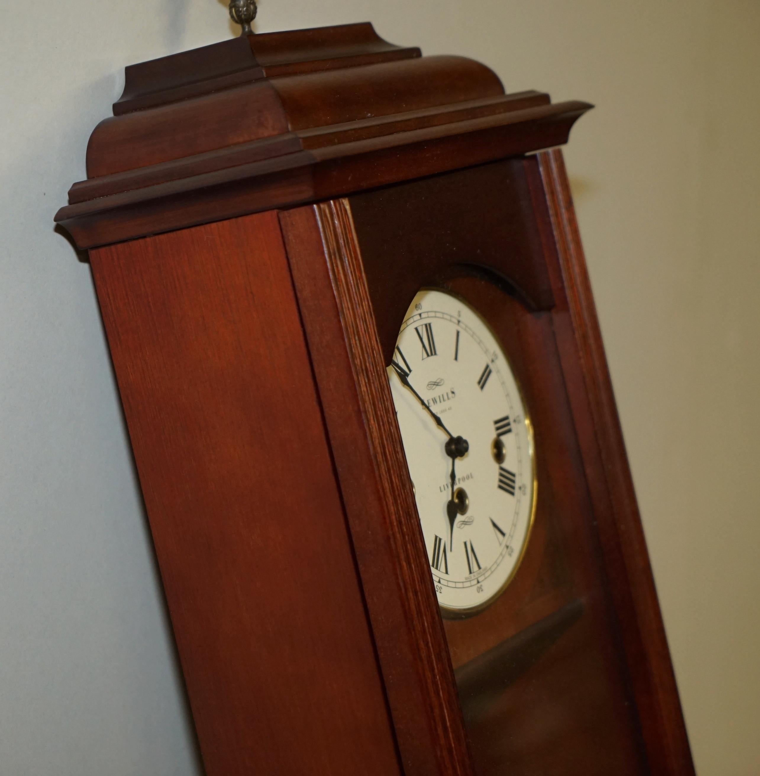 SEWILLS EST 1800 LIVERPOOL WANDUHR MIT LANGGEMÄSSIGEM GEHÄUSE UND WESTMINSTER-GLÄUTE VINTAGE (Handgefertigt)