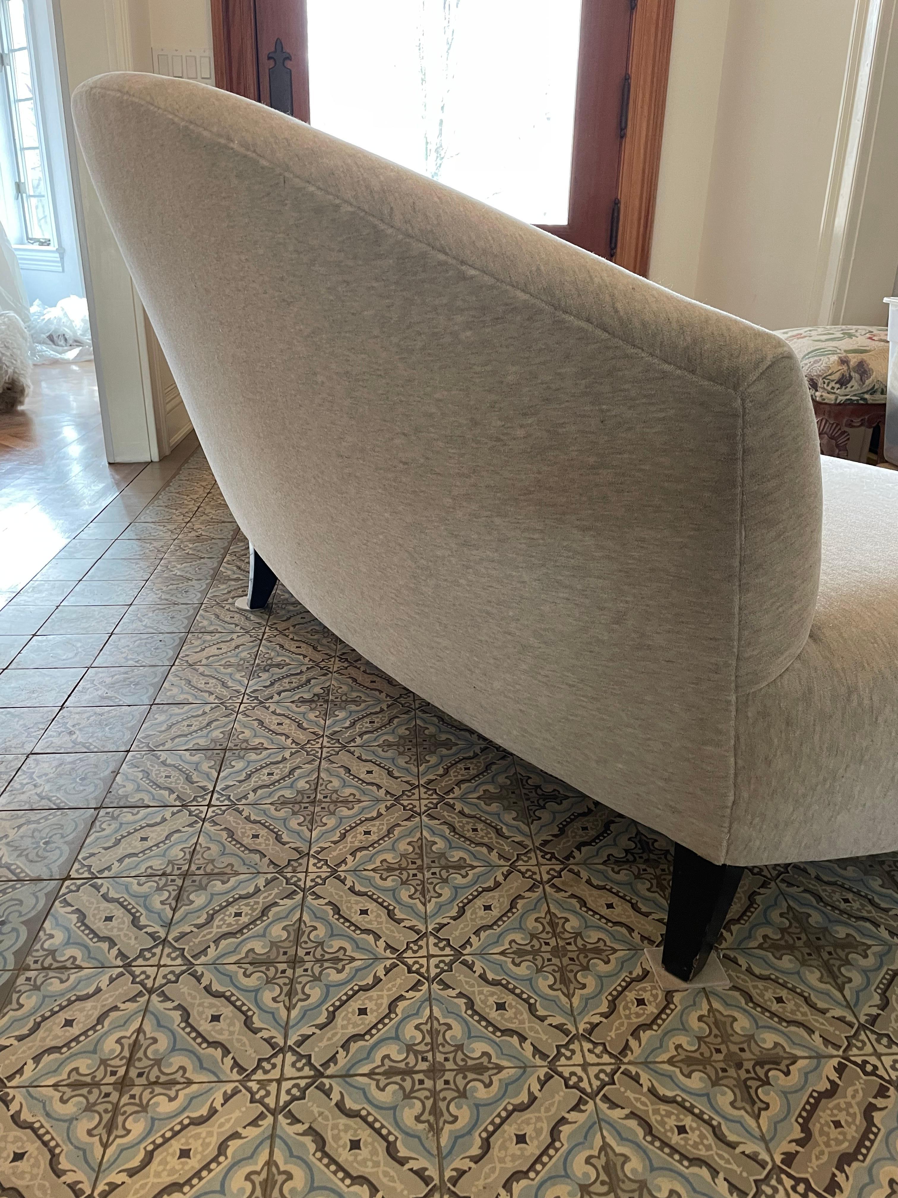 Vintage Sexy Donghia Mohair Curved Sofa 3