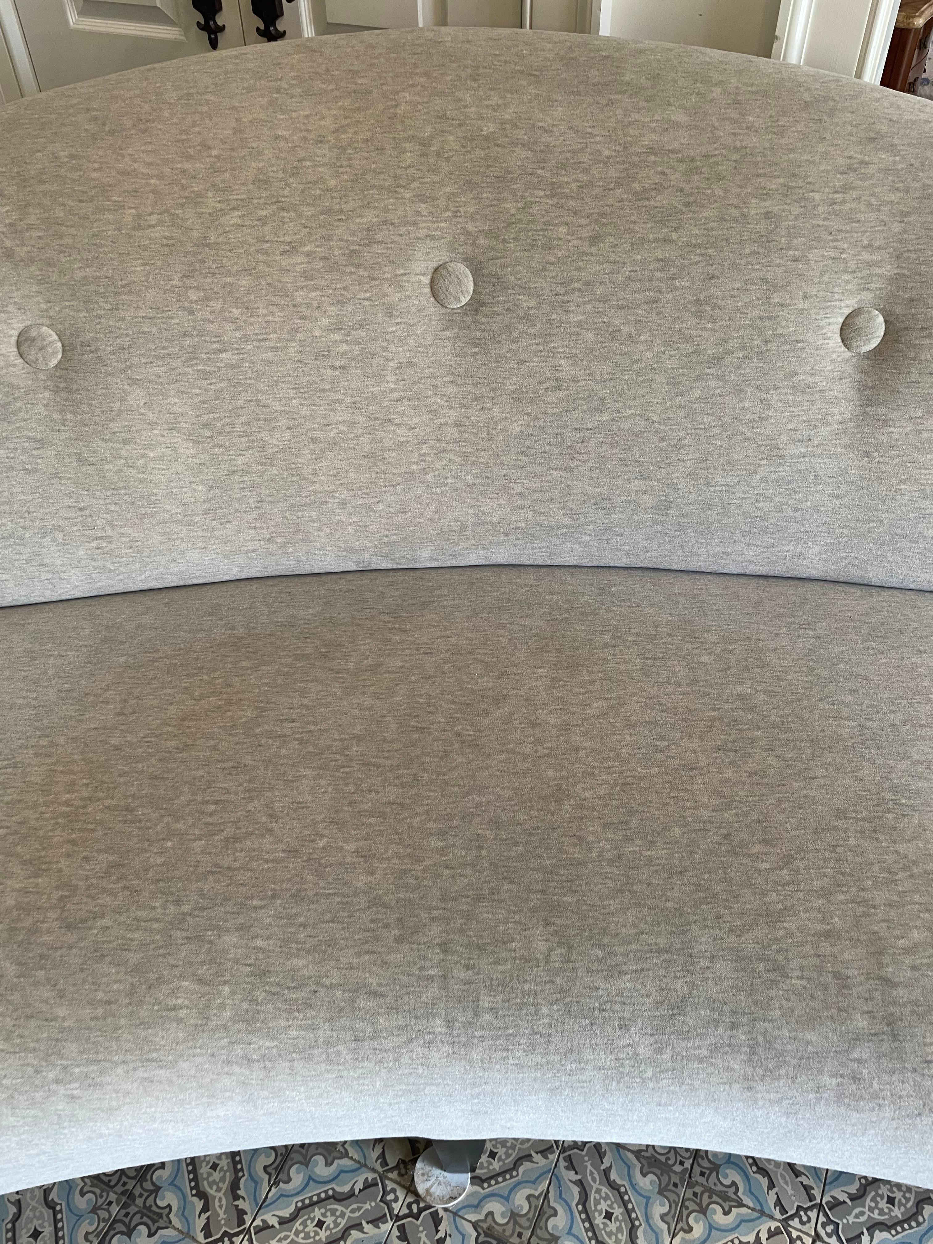 Vintage Sexy Donghia Mohair Curved Sofa 6