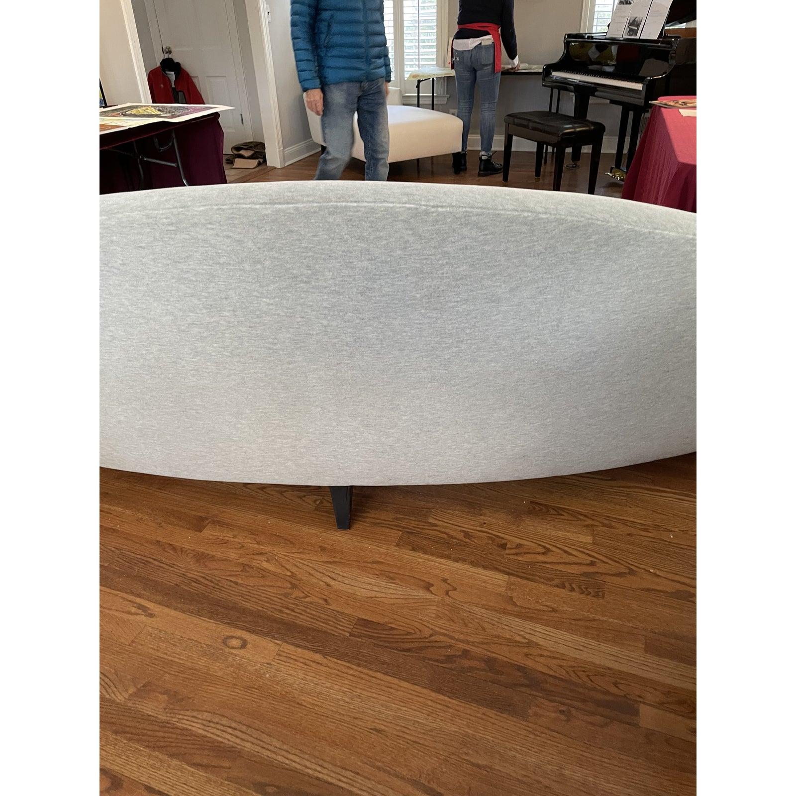 Modern Vintage Sexy Donghia Mohair Curved Sofa