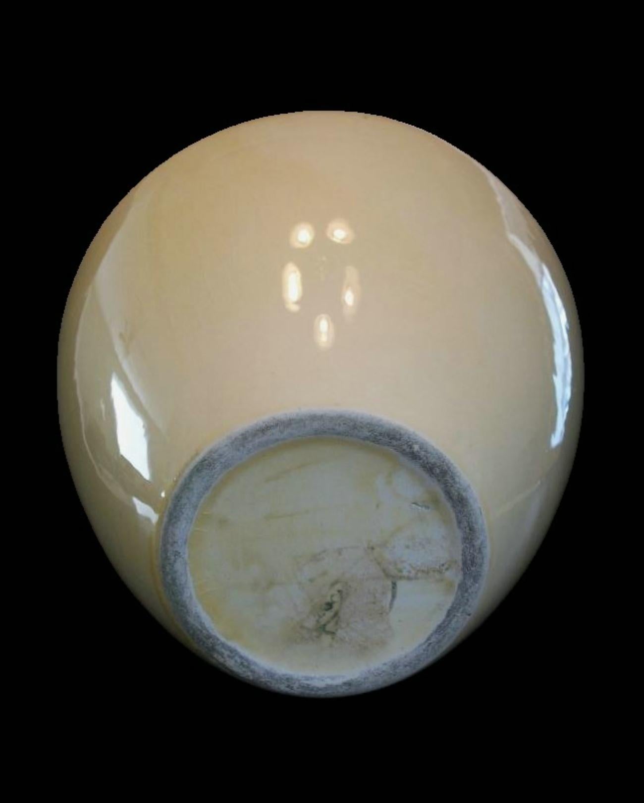 Vaso d'epoca in ceramica decorata e smaltata a graffito - Firmato - Fine XX secolo in vendita 4