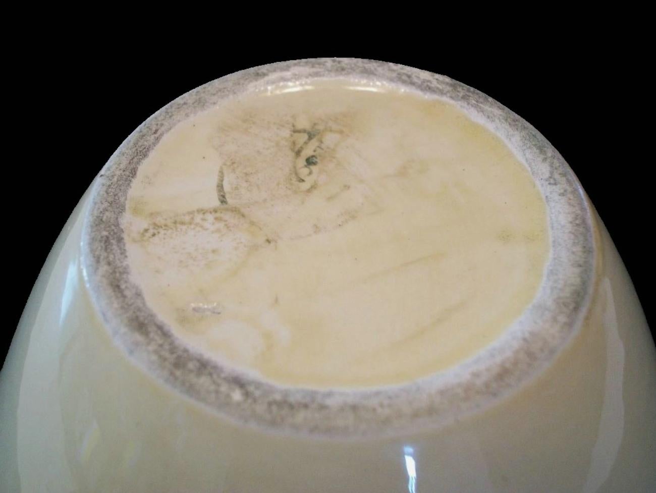 Vaso d'epoca in ceramica decorata e smaltata a graffito - Firmato - Fine XX secolo in vendita 5