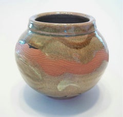 Vintage Sgraffito & Glaze Decorated Studio Pottery Vase - Signed - 20th Century