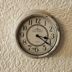 Orologio da parete vintage shabby Bond Street London a batteria