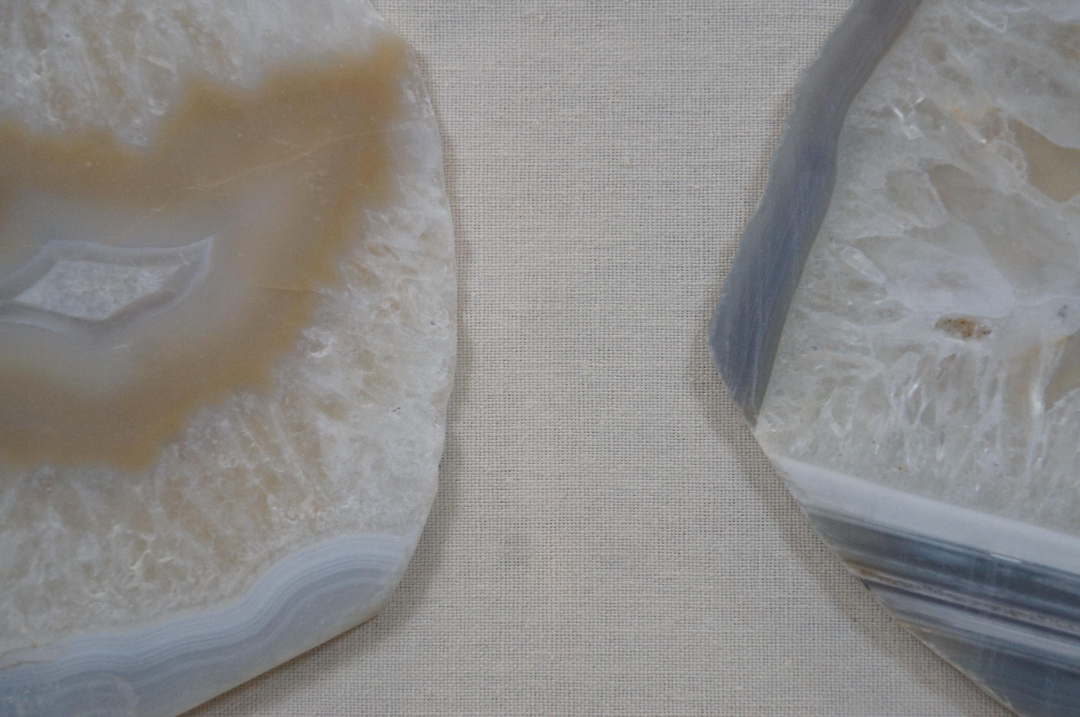 Vintage Shadowbox Wall Art Geode Chalcedony Agate Crystal Rock Slices 32