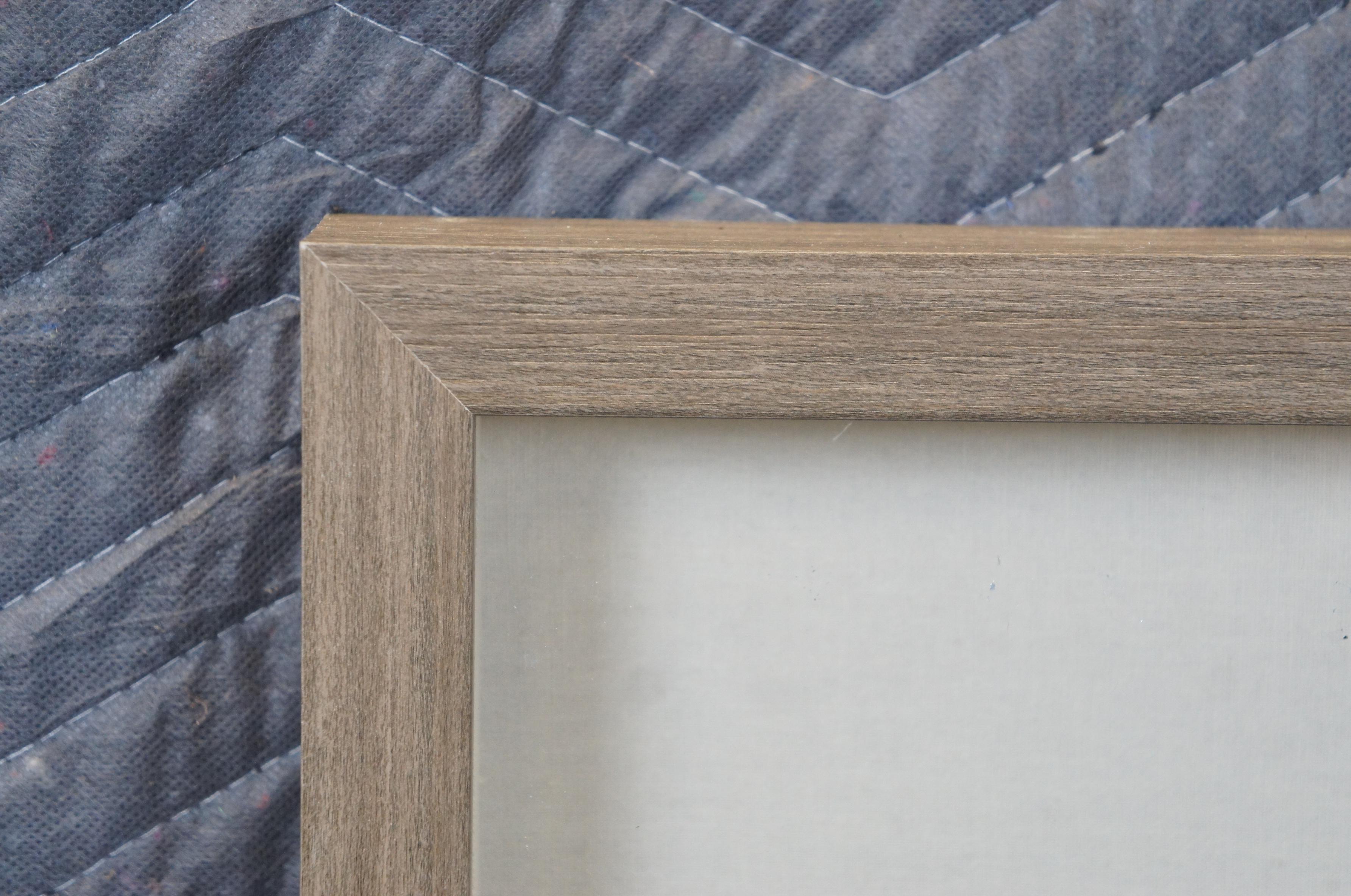 Vintage Shadowbox Wall Art Geode Chalcedony Agate Crystal Rock Slices 32