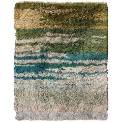 Vintage Shag Tulu Rug from Turkey with Abstract Pattern