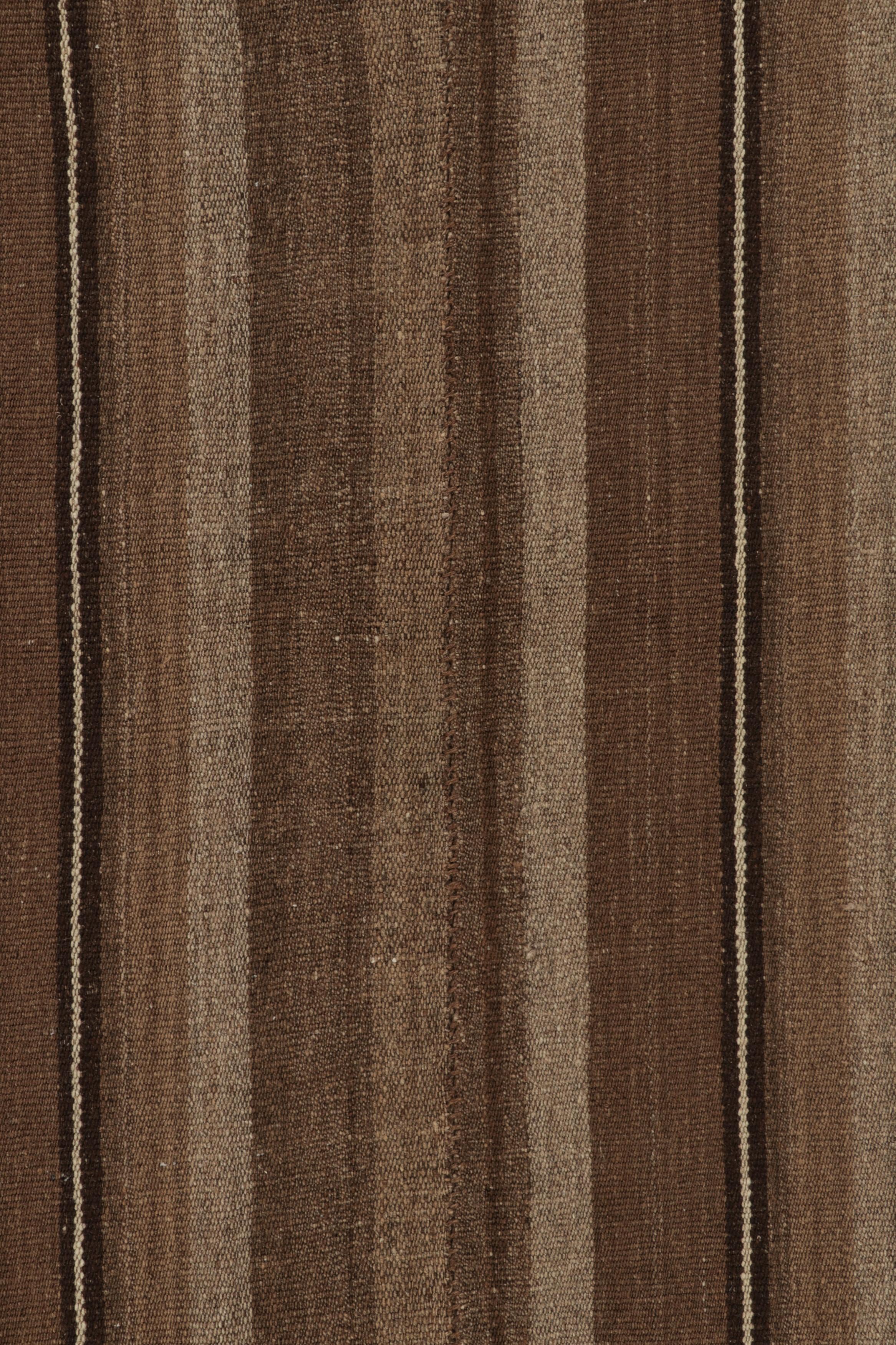Persiano Kilim persiano vintage di Shahsavan Dashte Moghan con chevrons marroni - Rug & Kilim in vendita