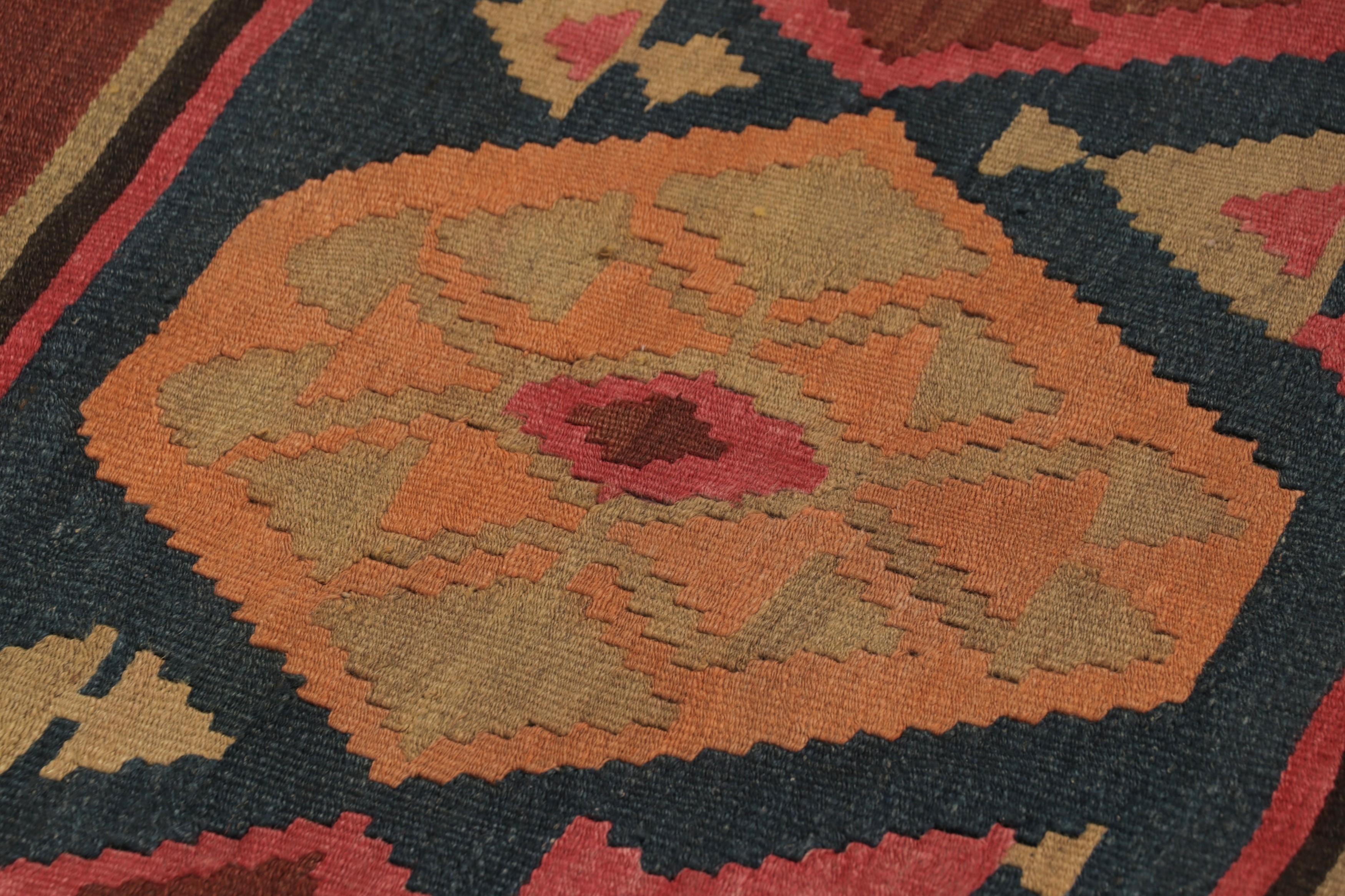 Metà XX secolo Kilim persiano vintage di Shahsavan Dashte Moghan con chevrons marroni - Rug & Kilim in vendita