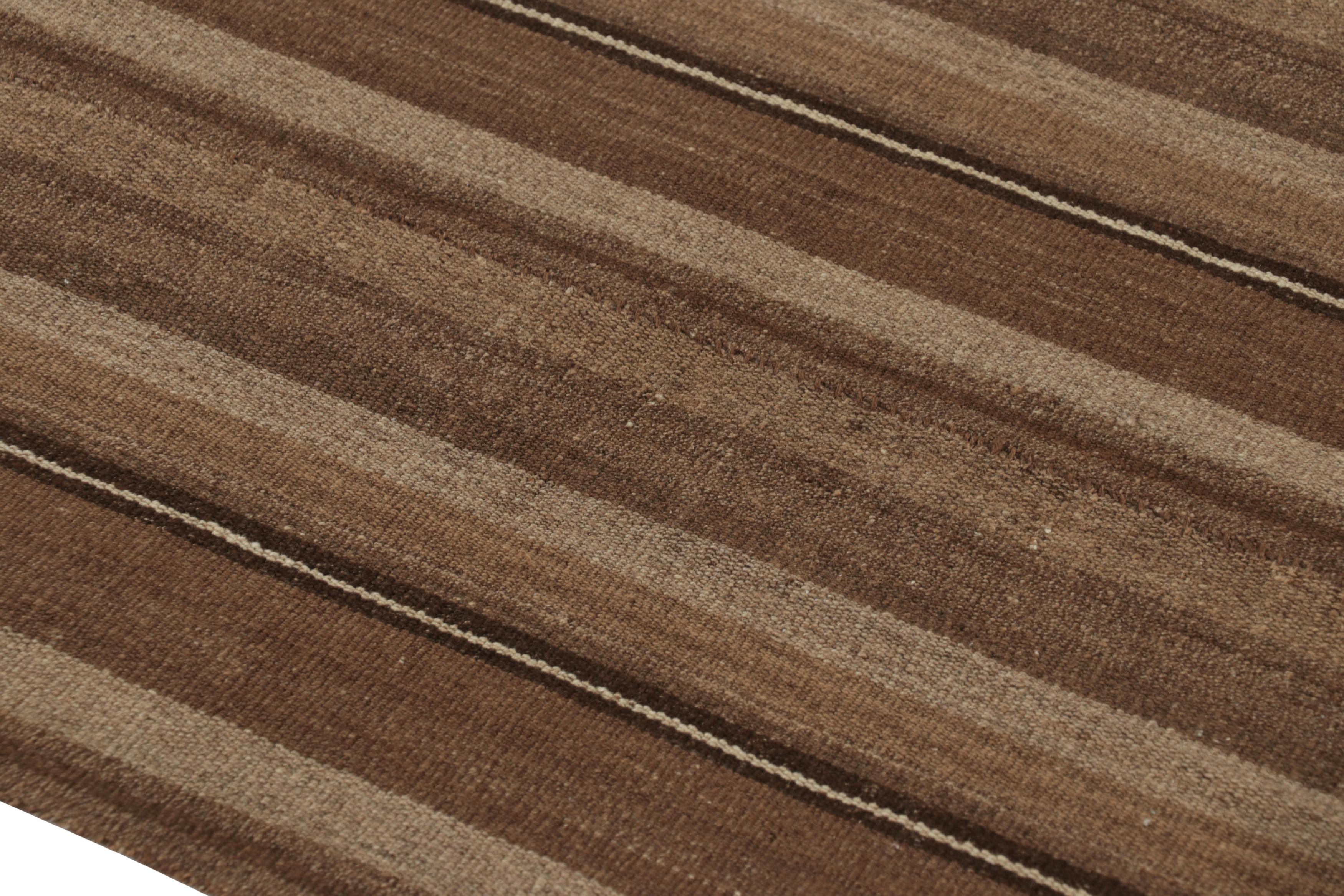 Metà XX secolo Kilim persiano vintage di Shahsavan Dashte Moghan con chevrons marroni - Rug & Kilim in vendita