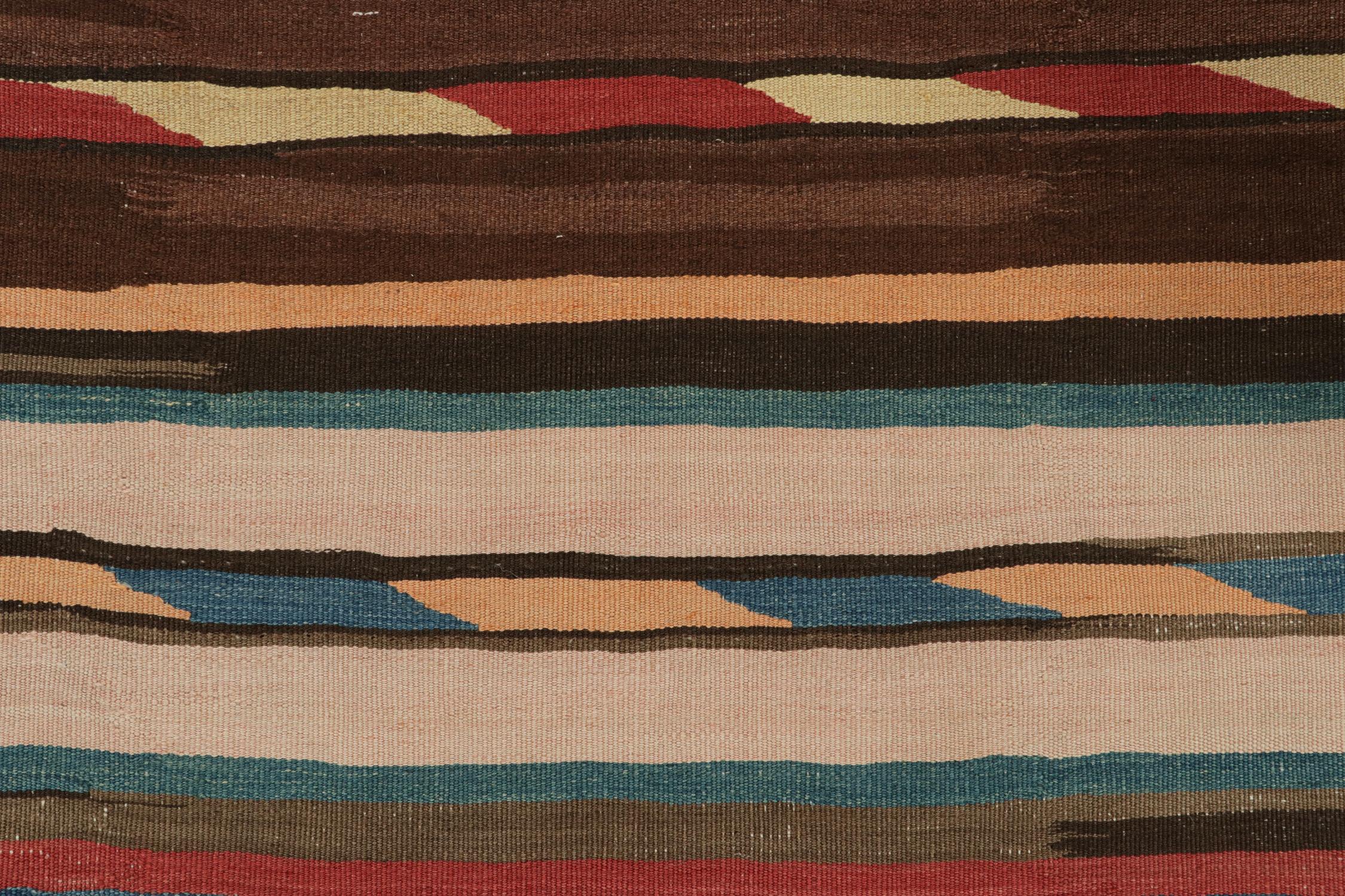 Vintage Shahsavan Kilim Rug in Polychromatic Stripes by Rug & Kilim In Good Condition For Sale In Long Island City, NY
