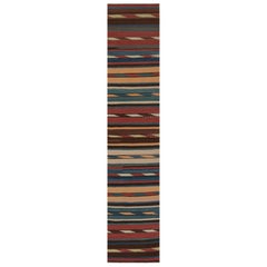 Tappeto Shahsavan Kilim vintage a strisce policrome di Rug 
Kilim