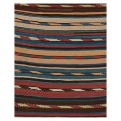 Tappeto Shahsavan Kilim vintage a strisce policrome di Rug 
Kilim